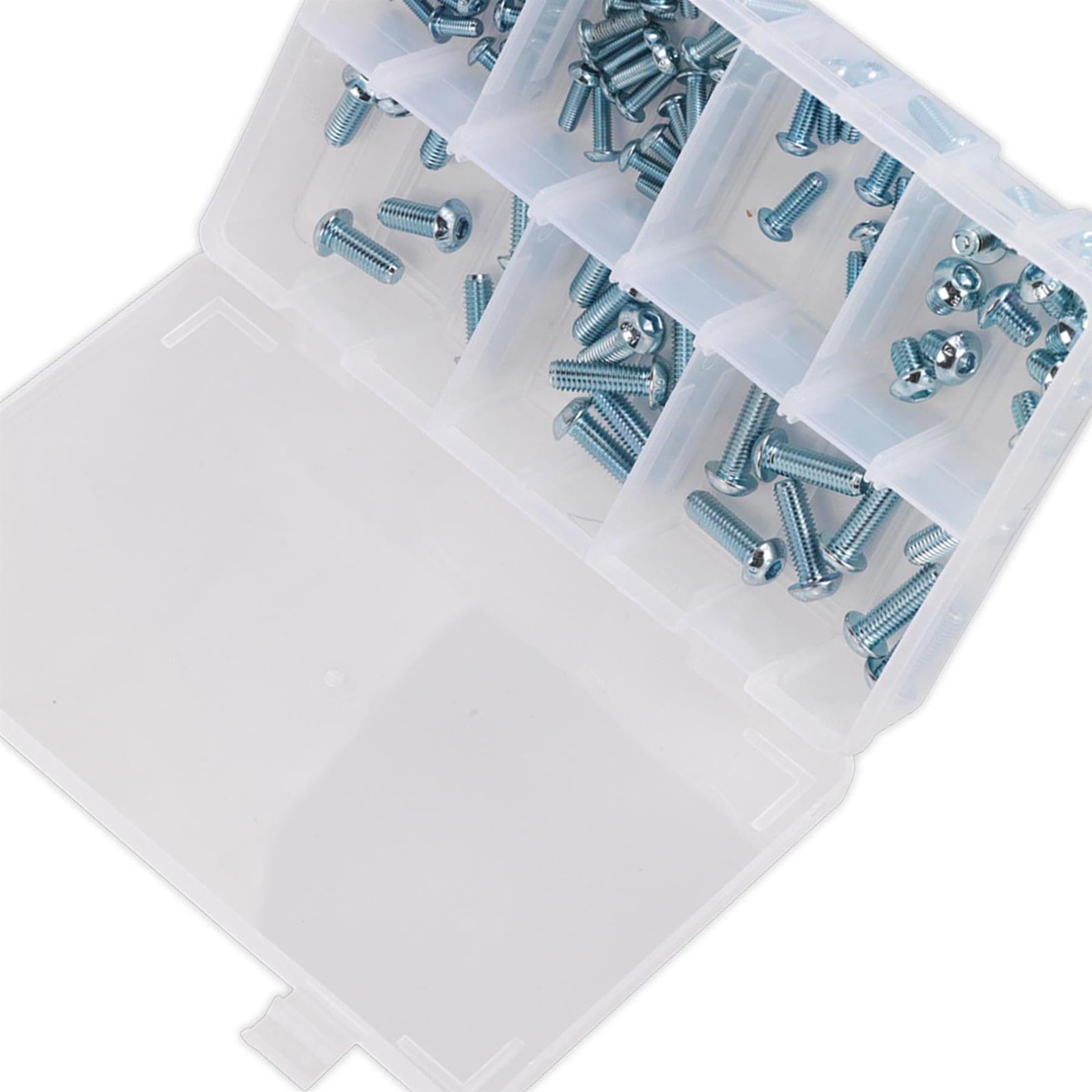 Sealey 108pcs Assorted M5-M10 Stainless Steel Socket Screws Button Head High Tensile 10.9 Metric