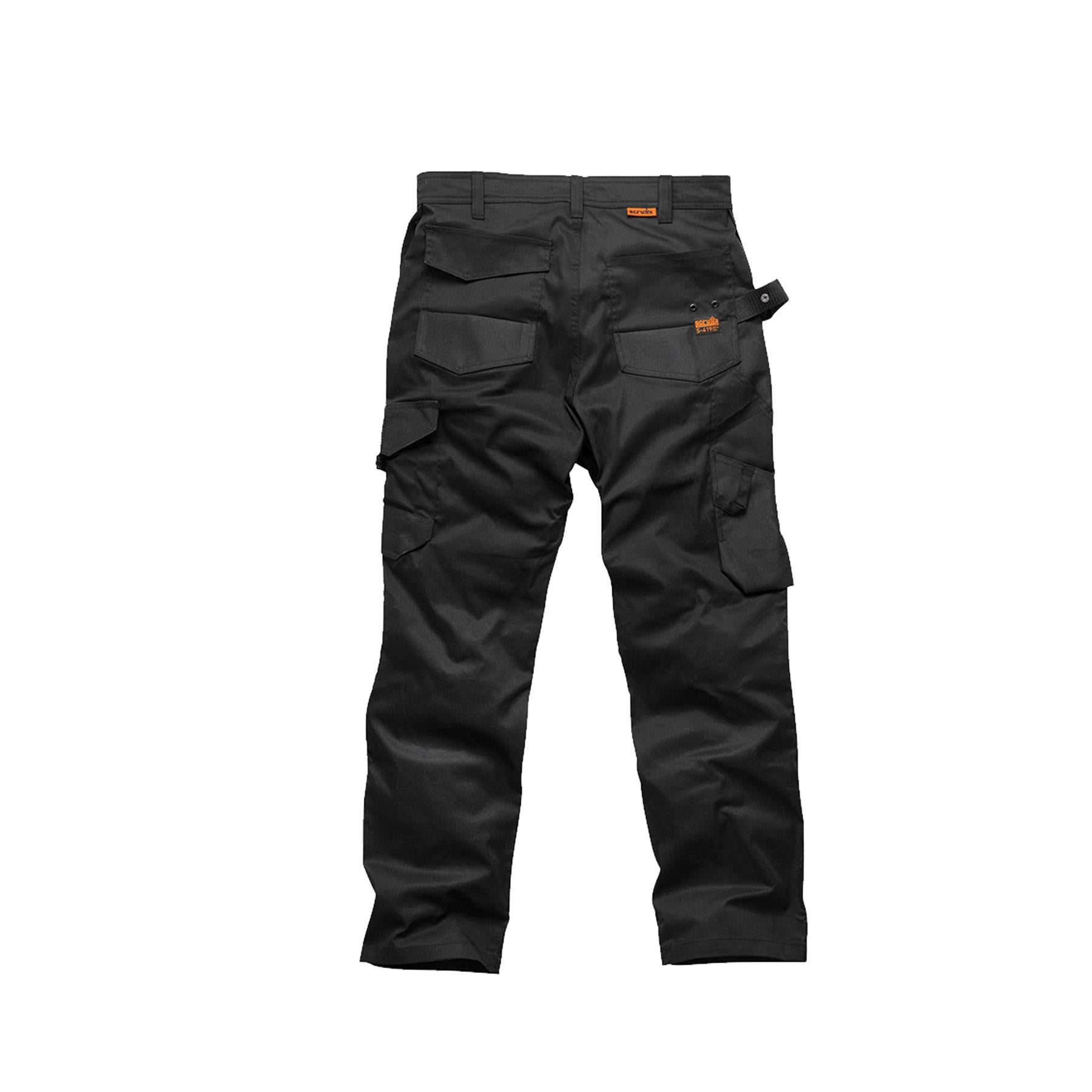 Scruffs Pro Trade Flex Plus Slim Fit Work Trousers 36" L Black Men's