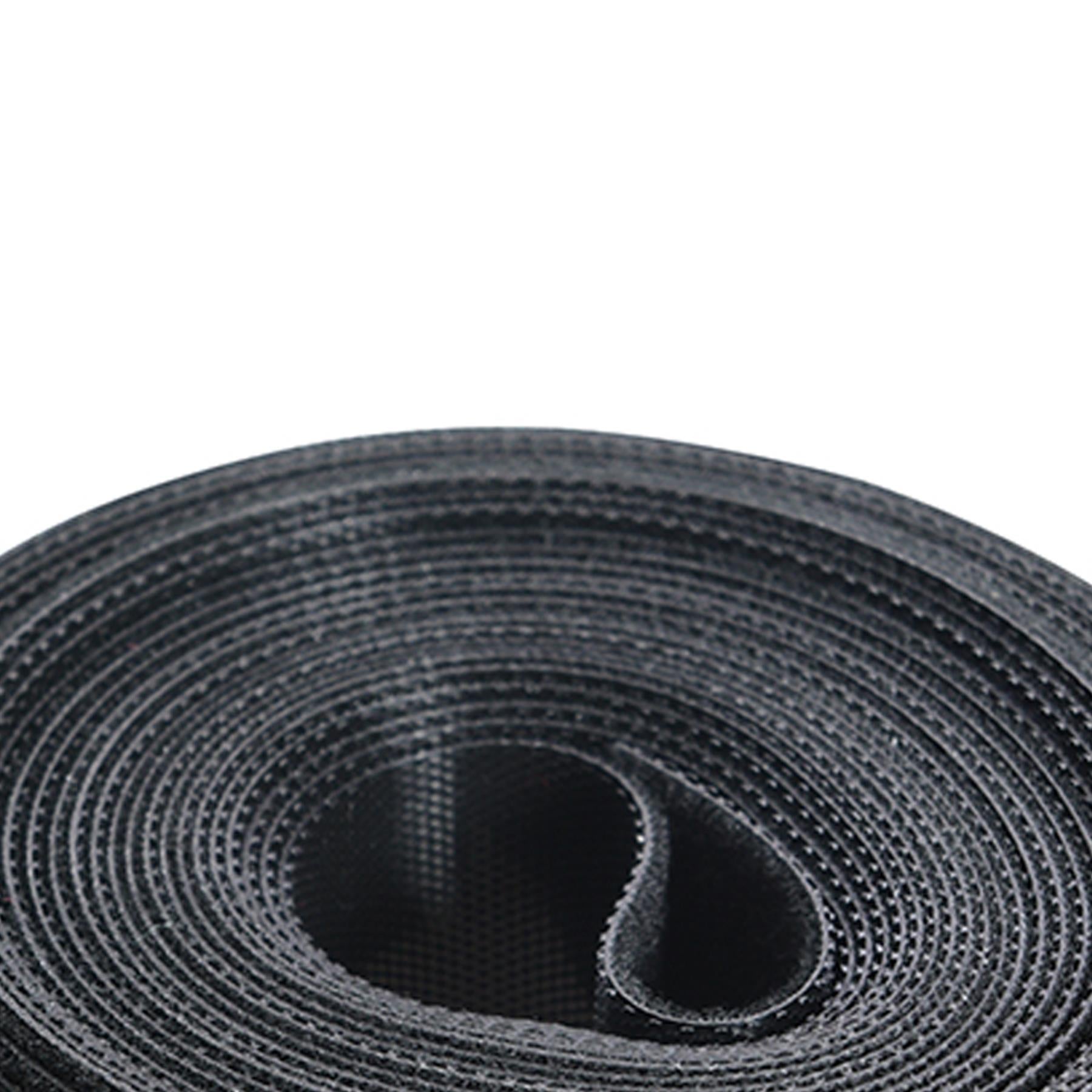 Self-Wrap Hook & Loop Tape Black - 25mm X 5M Double-Sided 100% Nylon Reusable