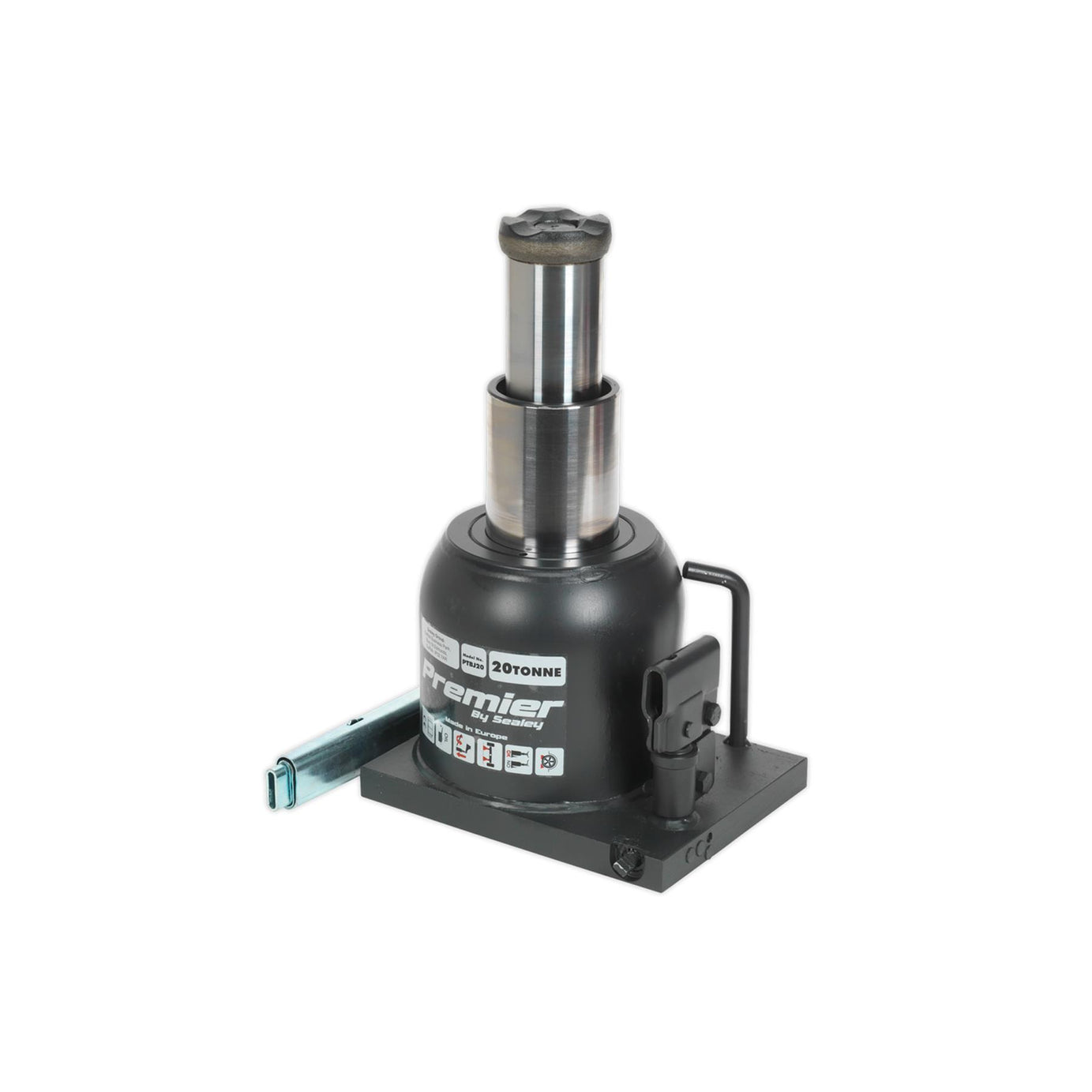 Sealey Premier Telescopic Bottle Jack 20tonne Safety Overload Valve