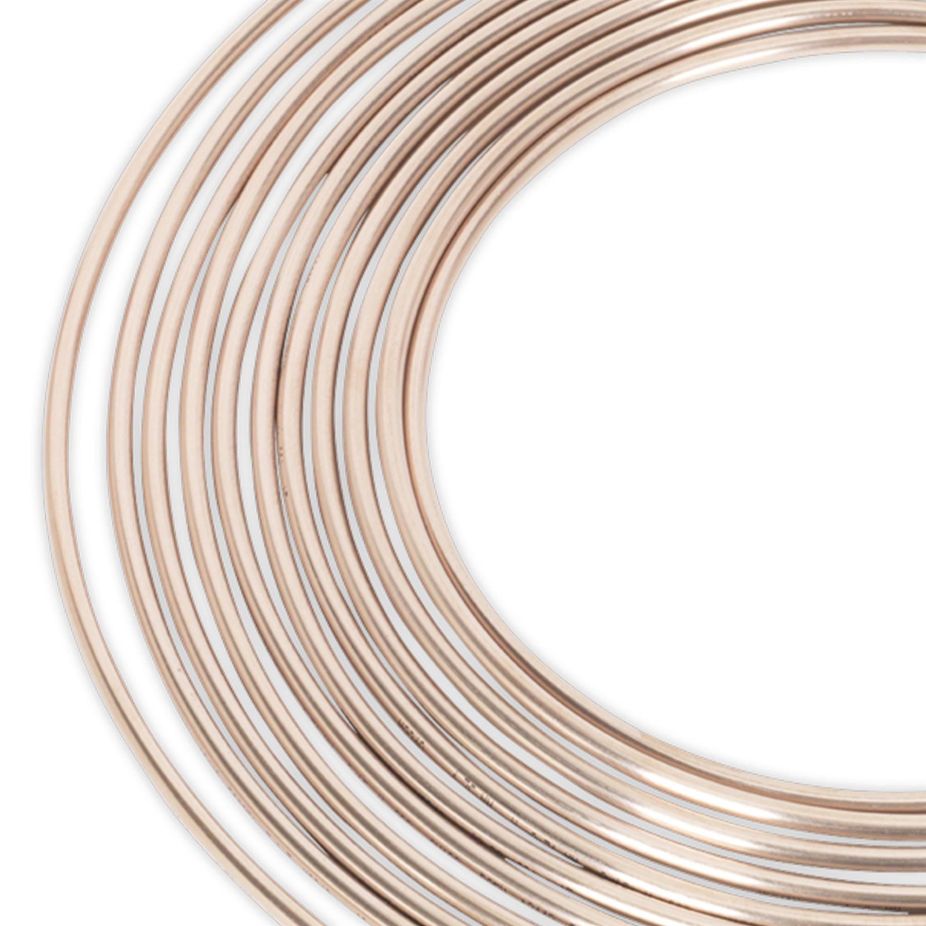 Sealey 25ft 3/16" Brake pipe Seamless Tube Cupro-Nickel 22 Gauge