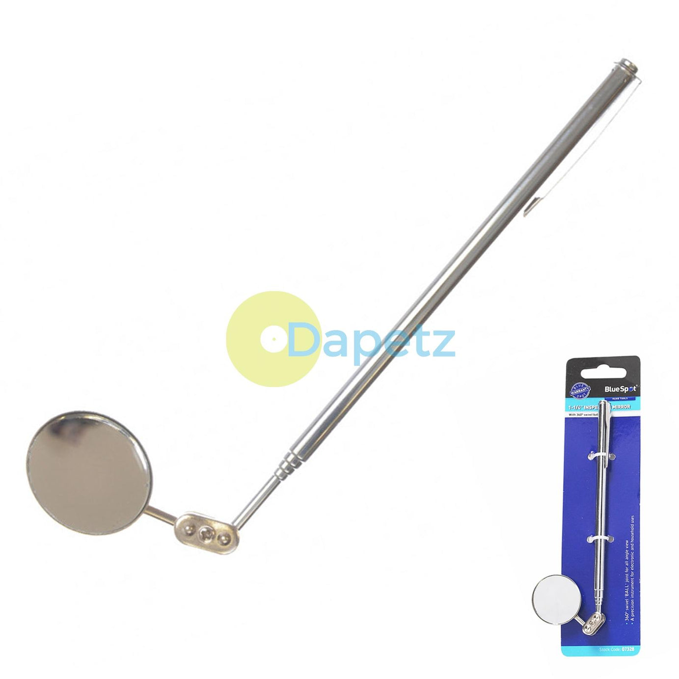 BlueSpot Telescopic Round 360 Swivel Inspection Mirror Car/Vehicle Garage Mechanic Tool