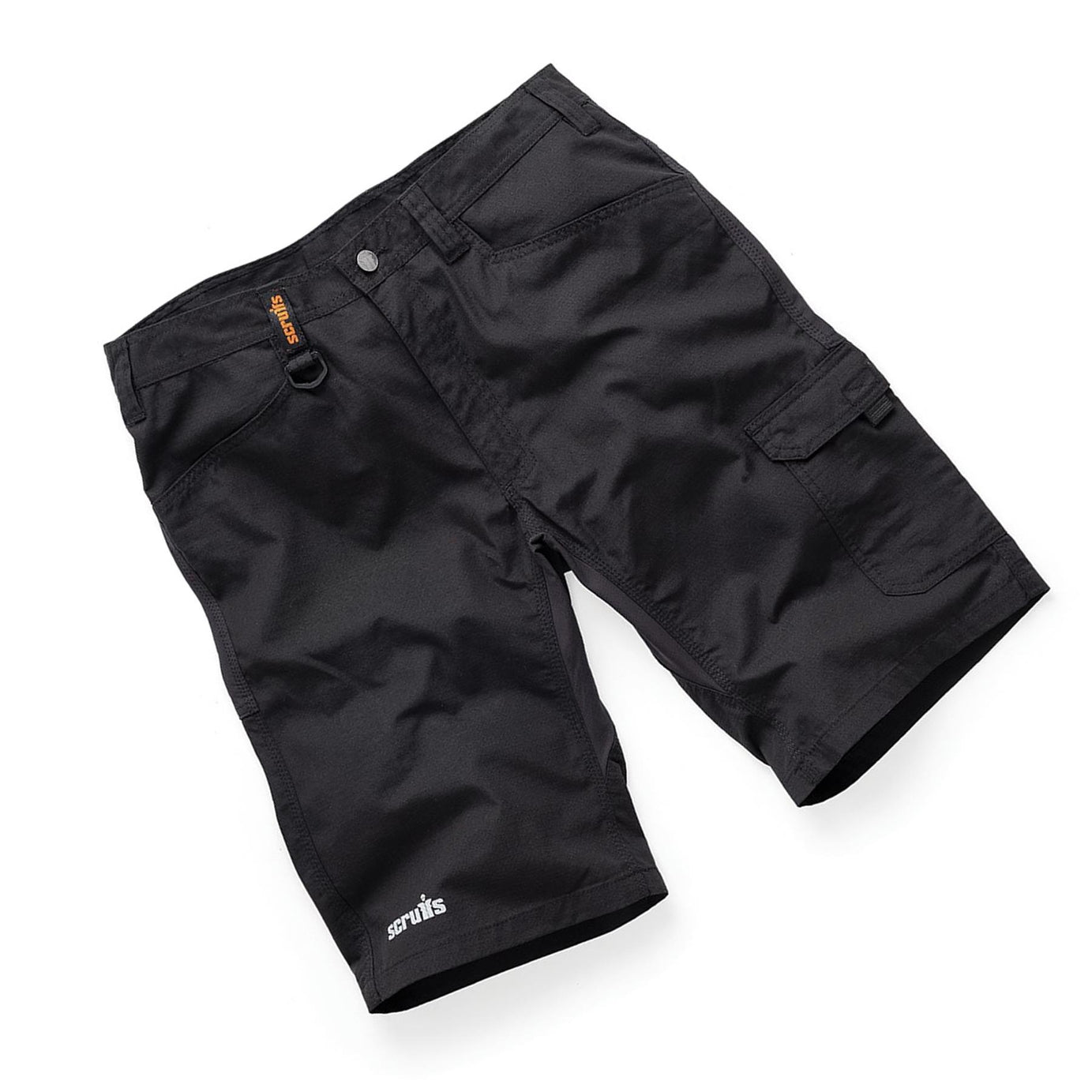 Scruffs Work Shorts Trade Flex Lightweight Slim Fit Hard Wearing Black 30"W
