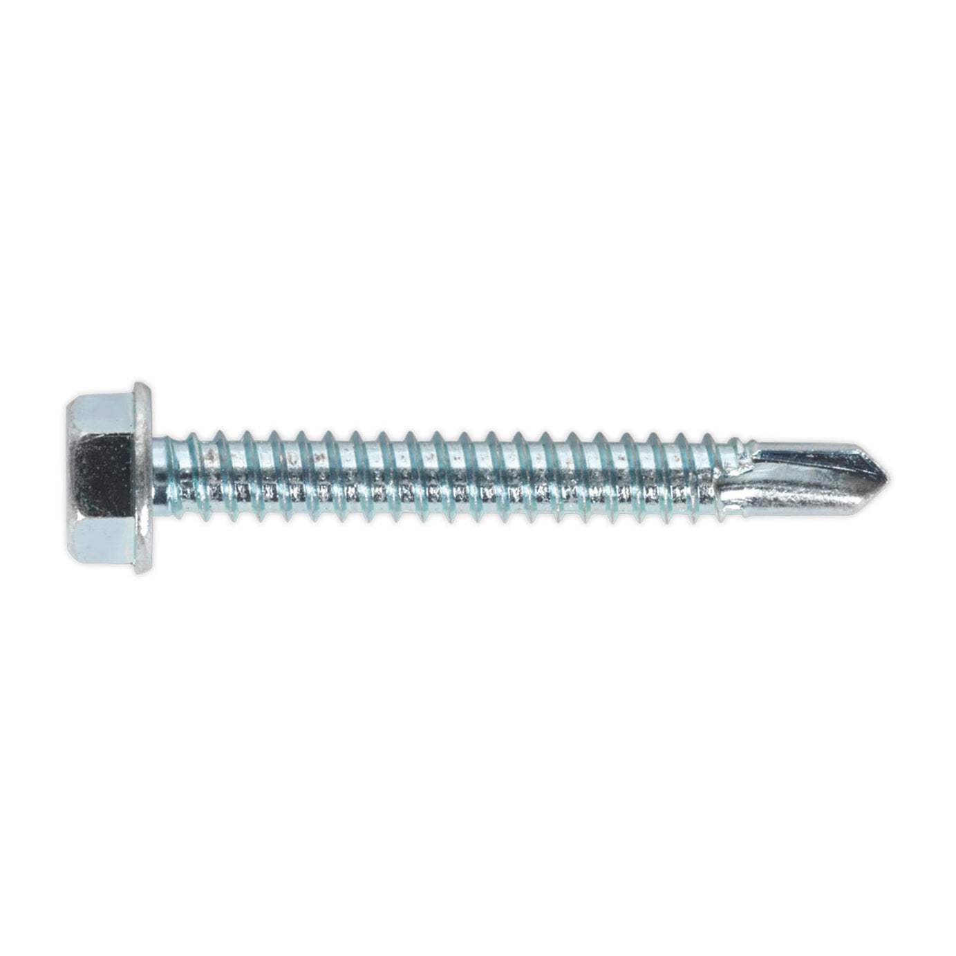 Sealey Self Drilling Screw 6.3 x 50mm Hex Head Zinc Pack of 100