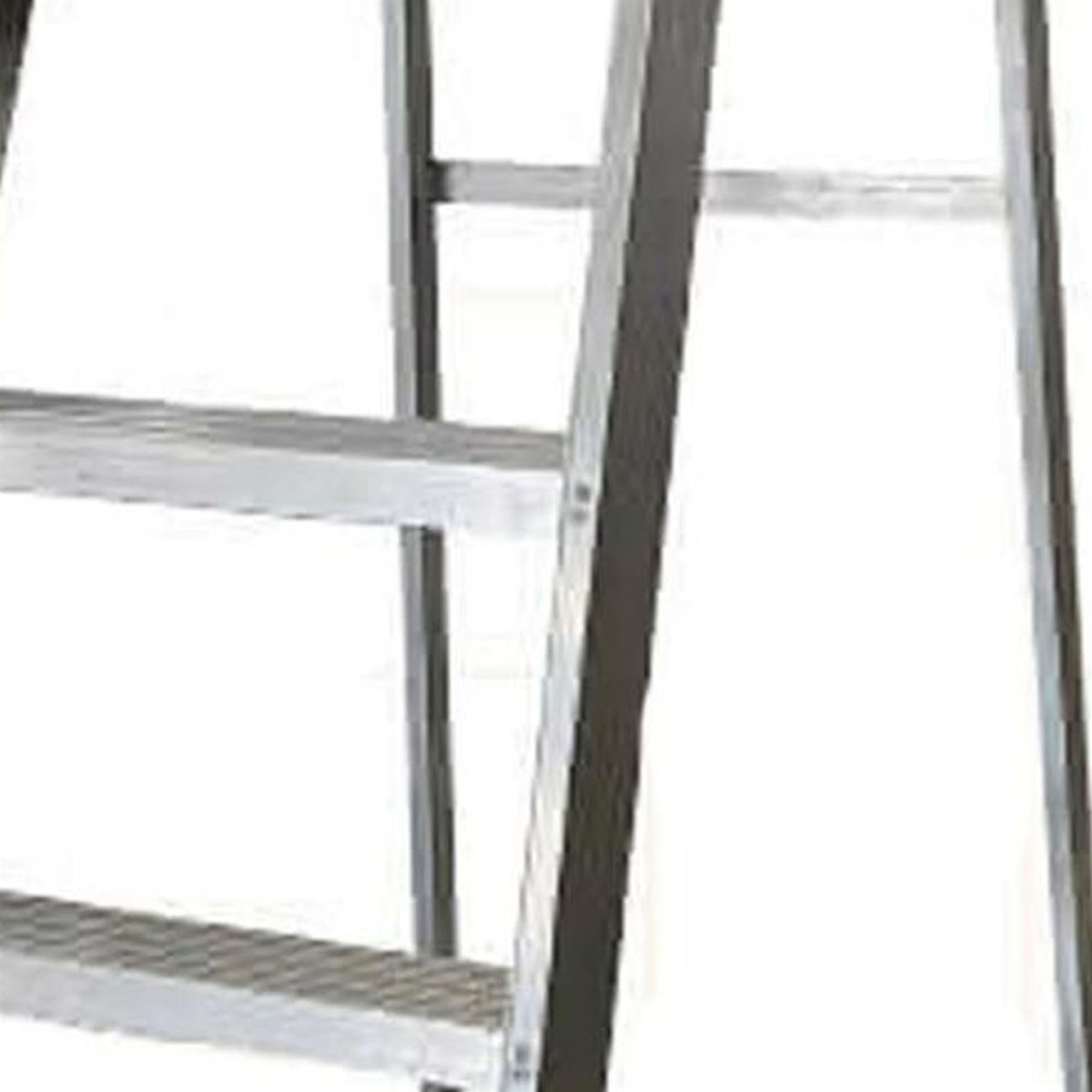Dapetz Aluminium 3 Tread Single Sided Machine Step Ladder, 150 Kg, Made In Uk