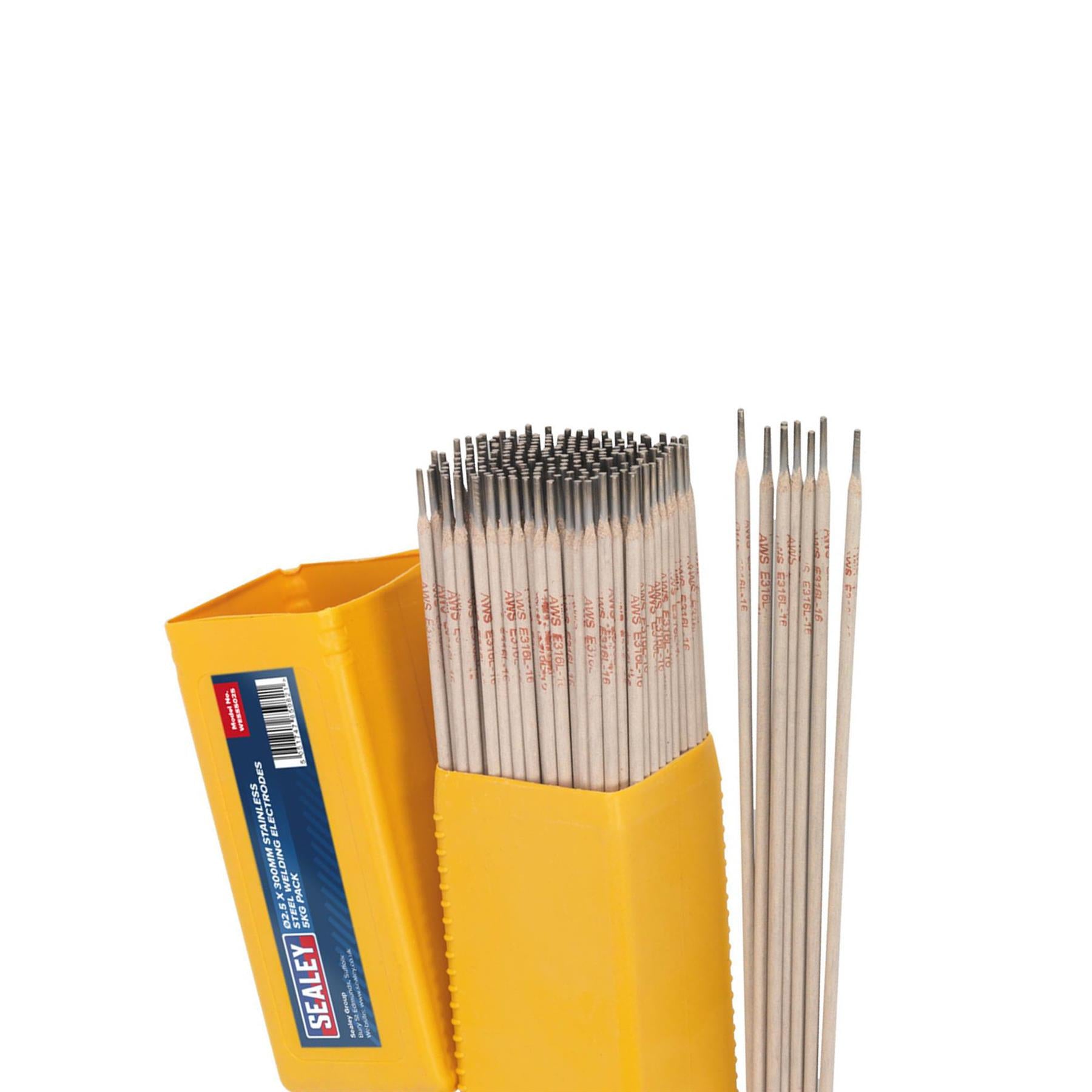 Sealey Welding Electrodes Stainless Steel 2.5 x 300mm 5kg Pack