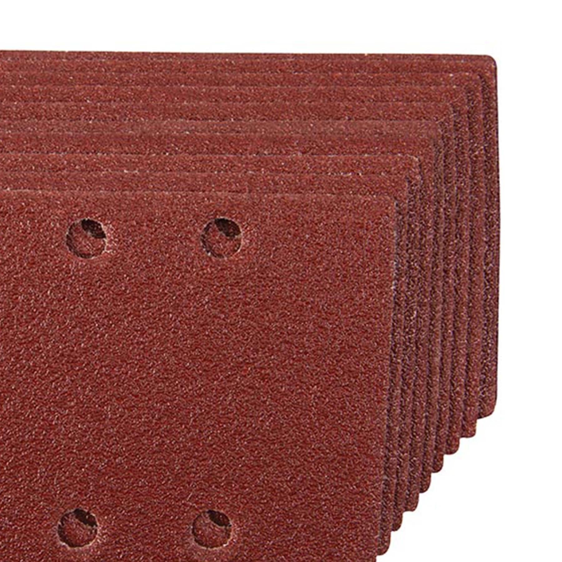 20pcs 1/3 Punched Sanding Sheets, 93 x 190mm Sandpaper Pads Sander Hook and Loop 60 Grit