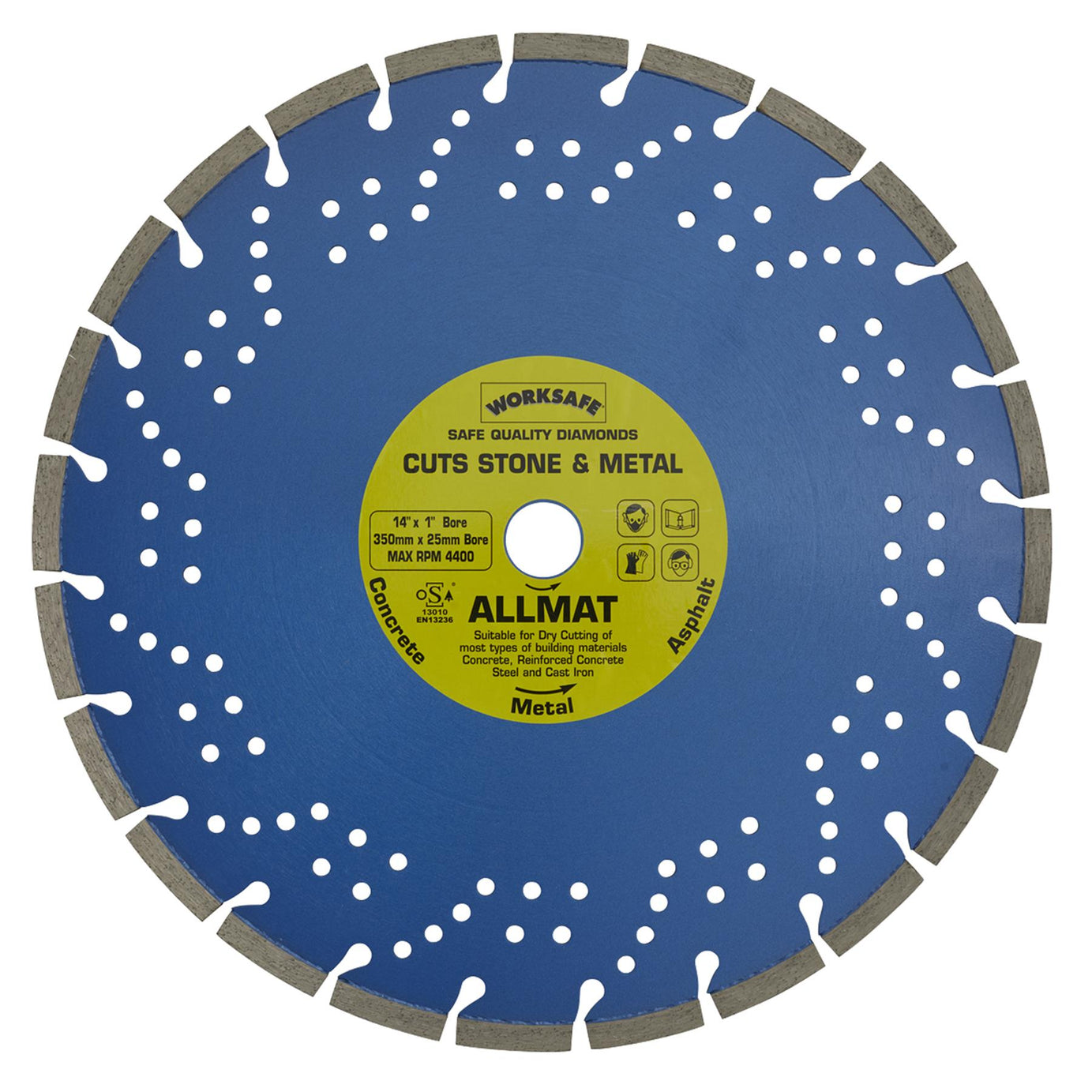 Platinum Allmat Diamond Blade 350 x 25mm.Sealey