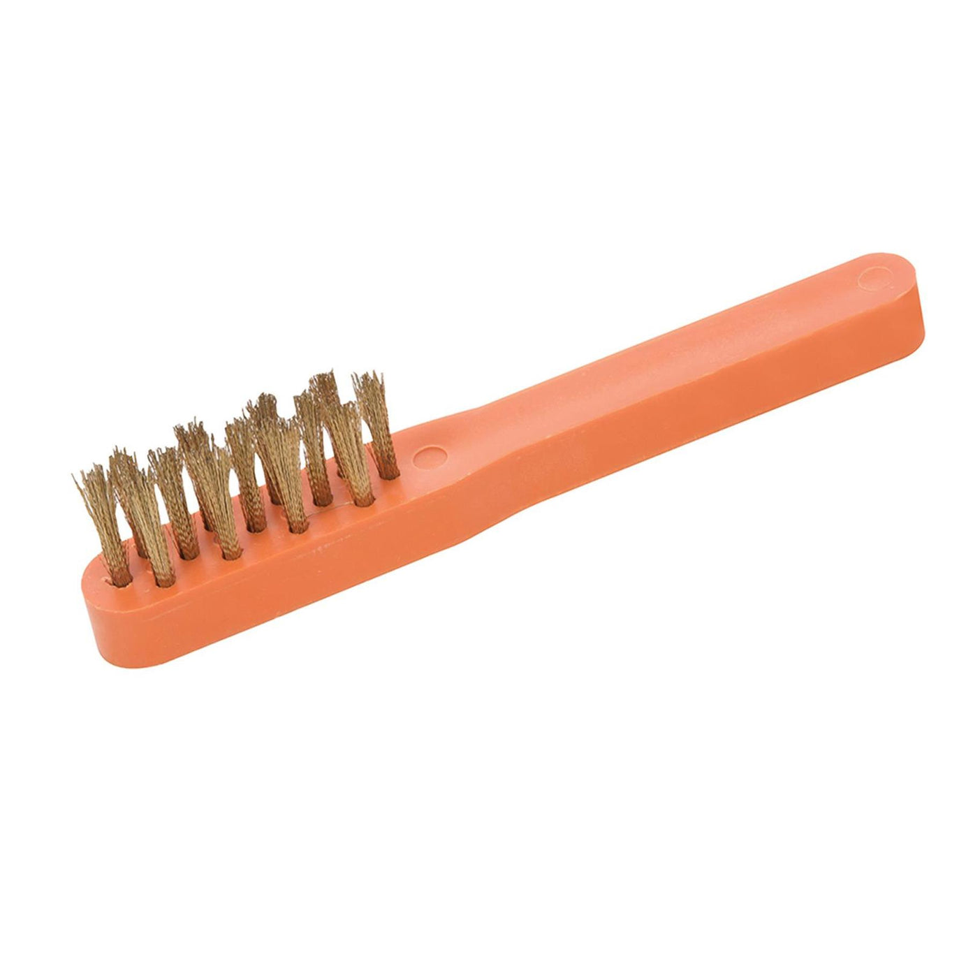 Spark Plug Brush 150mm Brassed Steel Brush With Tough, Stay-Clean Plastic Handle