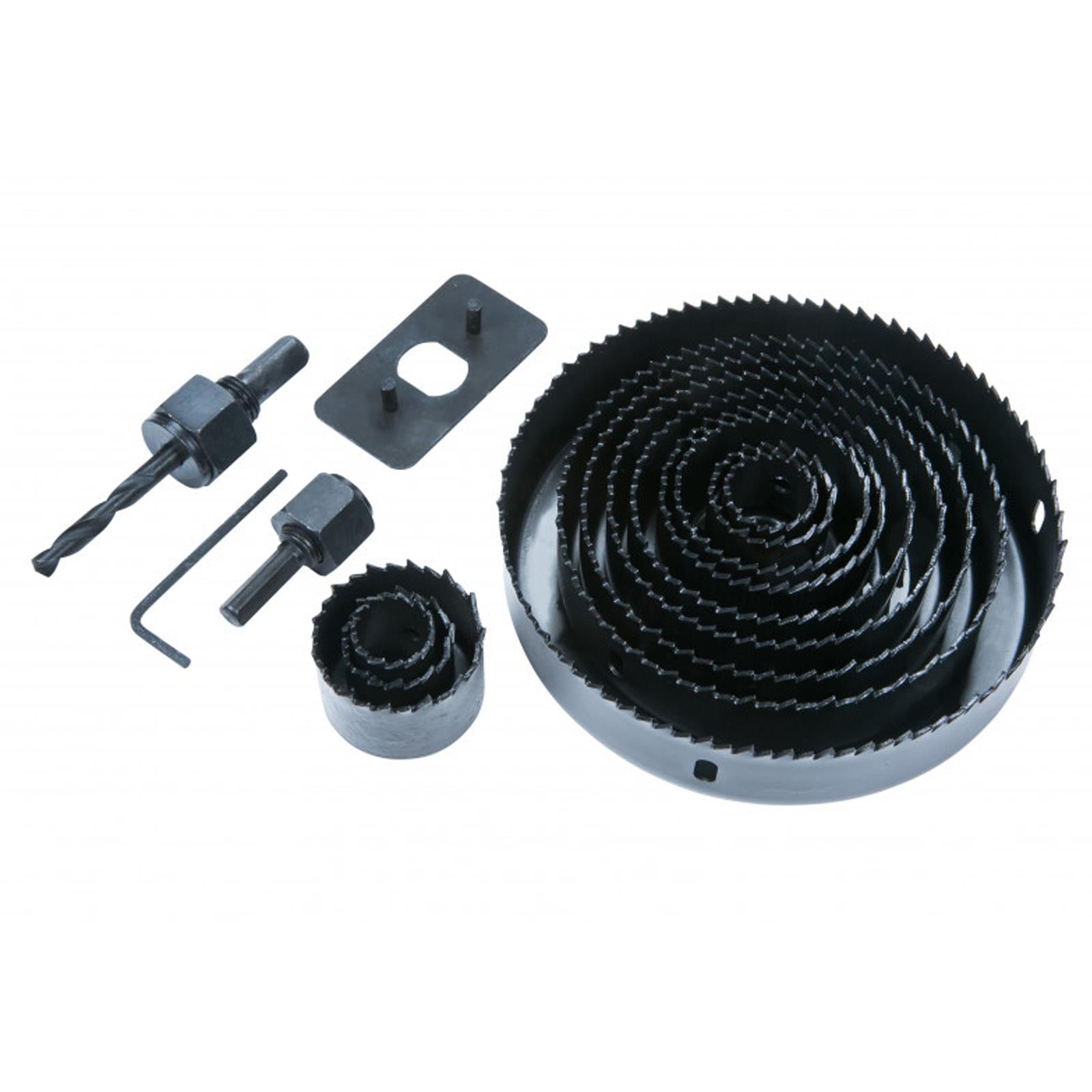 BlueSpot 16Pce Hole Saw Set (19 - 127mm) Wood Plastic Hole Cutting Saws Genuine