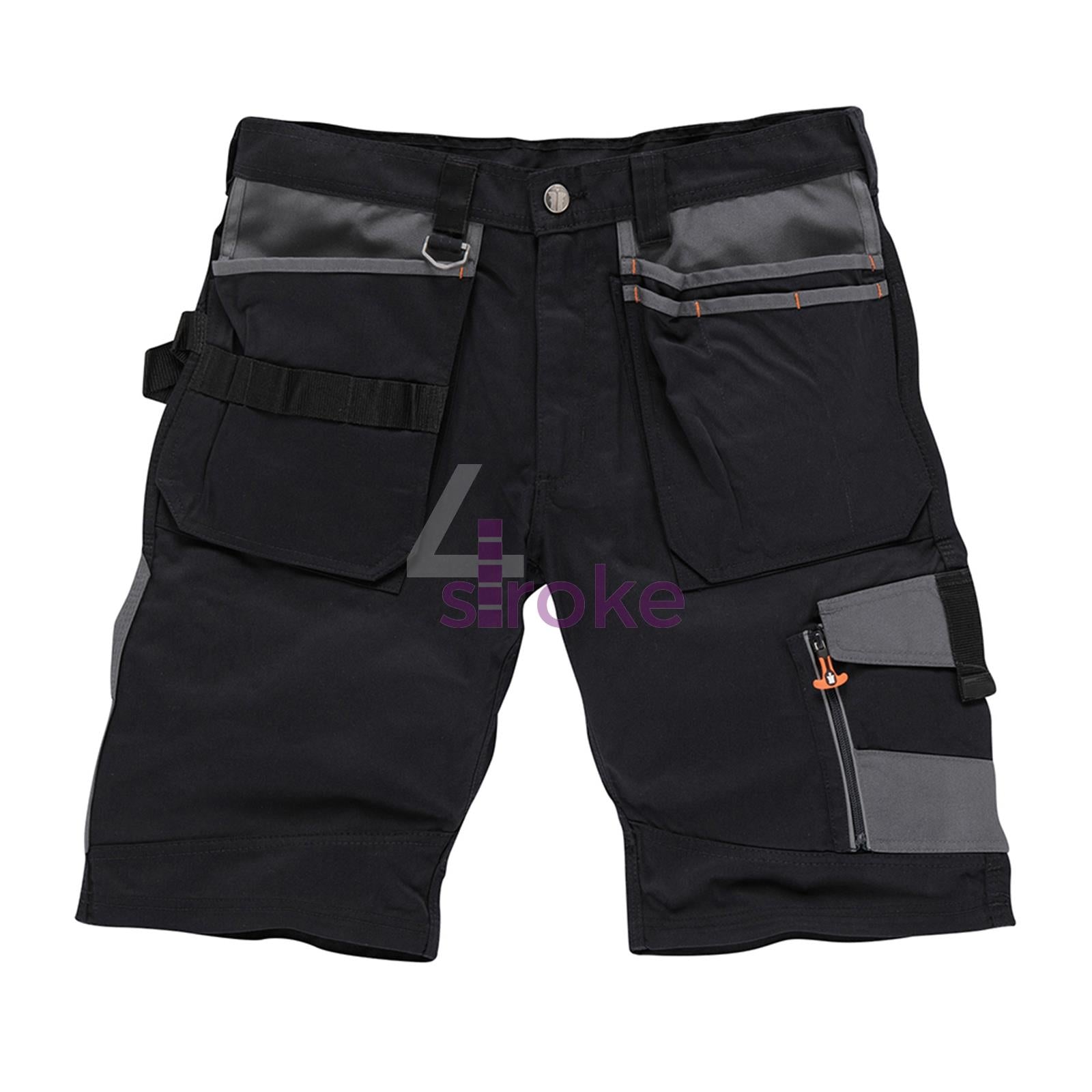 Trade Short Black Size 34" W Ykk Zipped Fly. 65% Polyester, 35% Cotton, 250gsm.