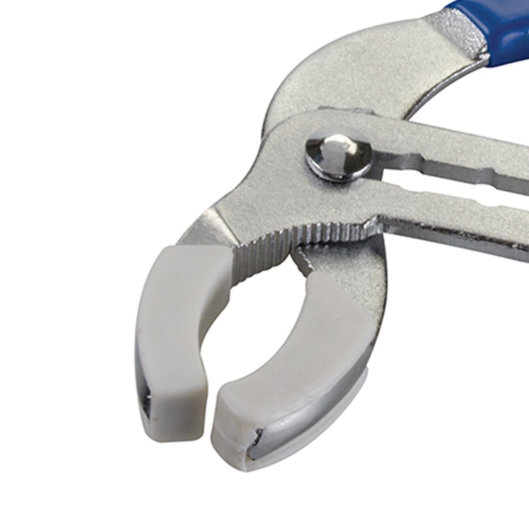 Wide Jaw Plumbing Pliers - 250mm - Jaw 85mm With Pair Of Removable Soft Jaws