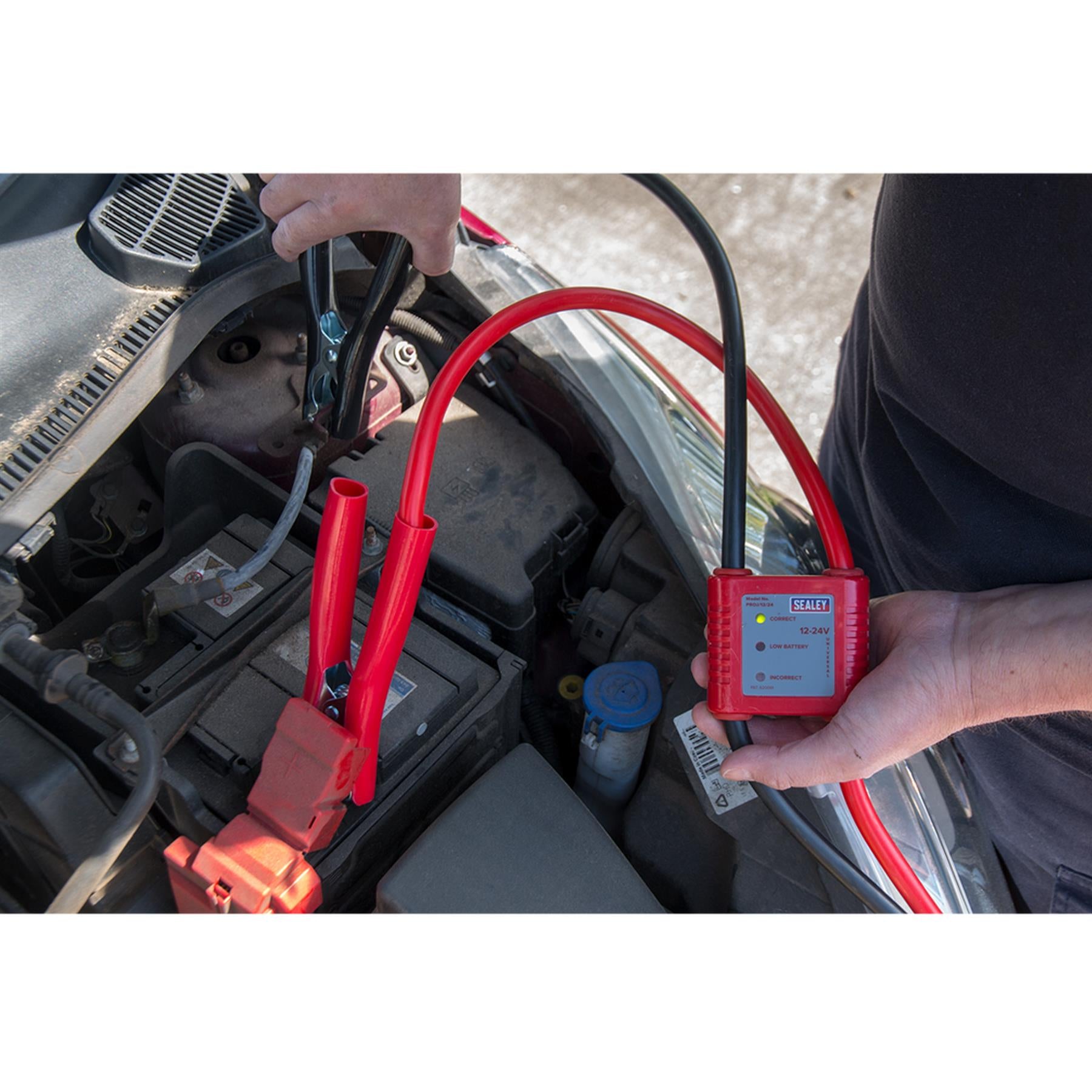 Sealey Booster Cables 7m 450A 25mm 12/24V Electronics Protection