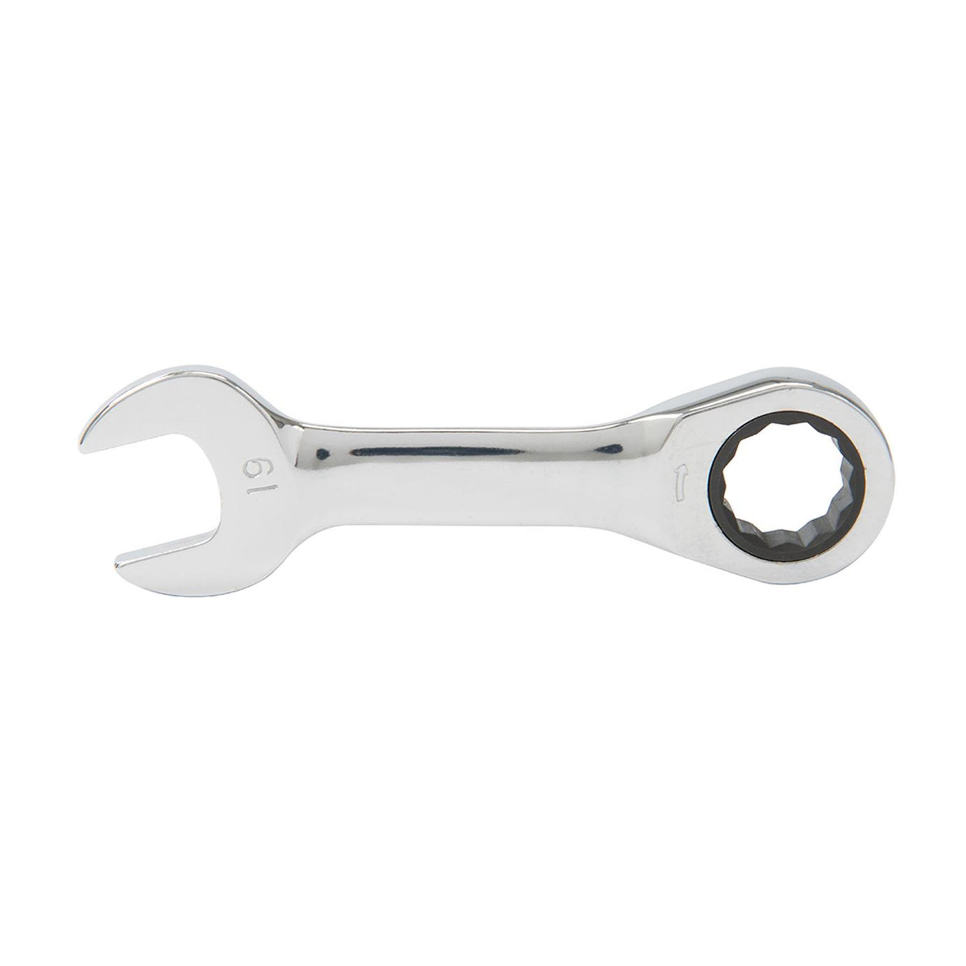 7Pce Stubby Ratchet Spanner Set 8 - 19mm Fully Mirror-Polished Quality