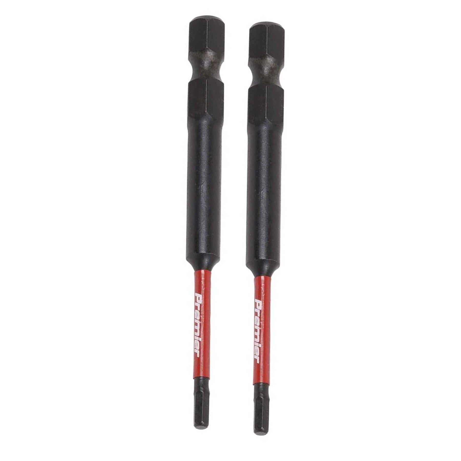 Hex 2.5mm Impact Power Tool Bits 75mm - 3pc