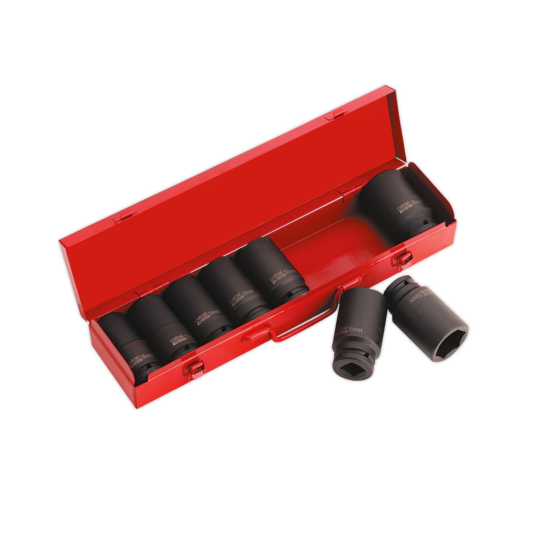 Sealey Impact Socket Set 8pc 3/4"Sq Drive Deep Metric Chrome Molybdenum Steel