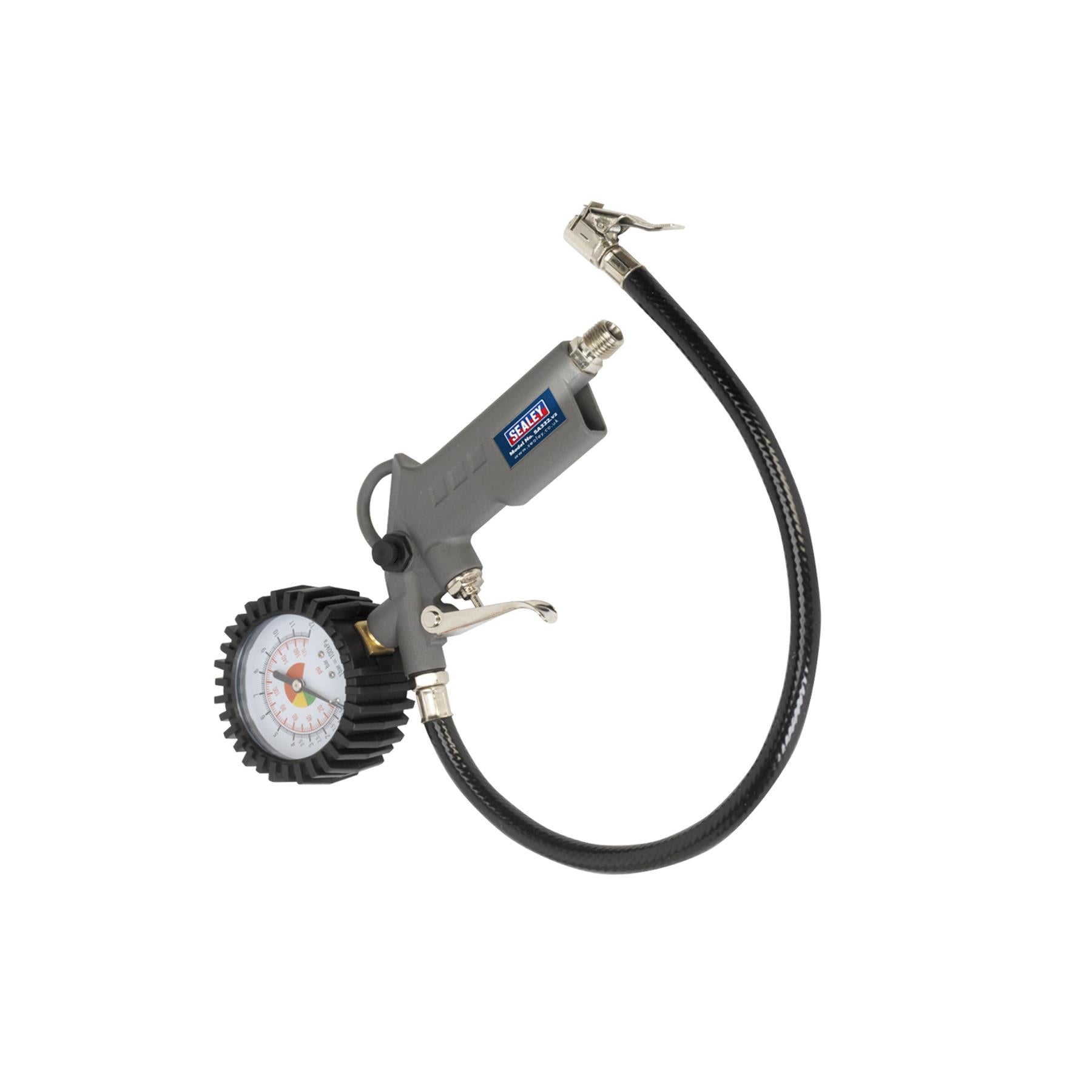 Sealey Tyre Inflator with Gauge With Rubber Protector