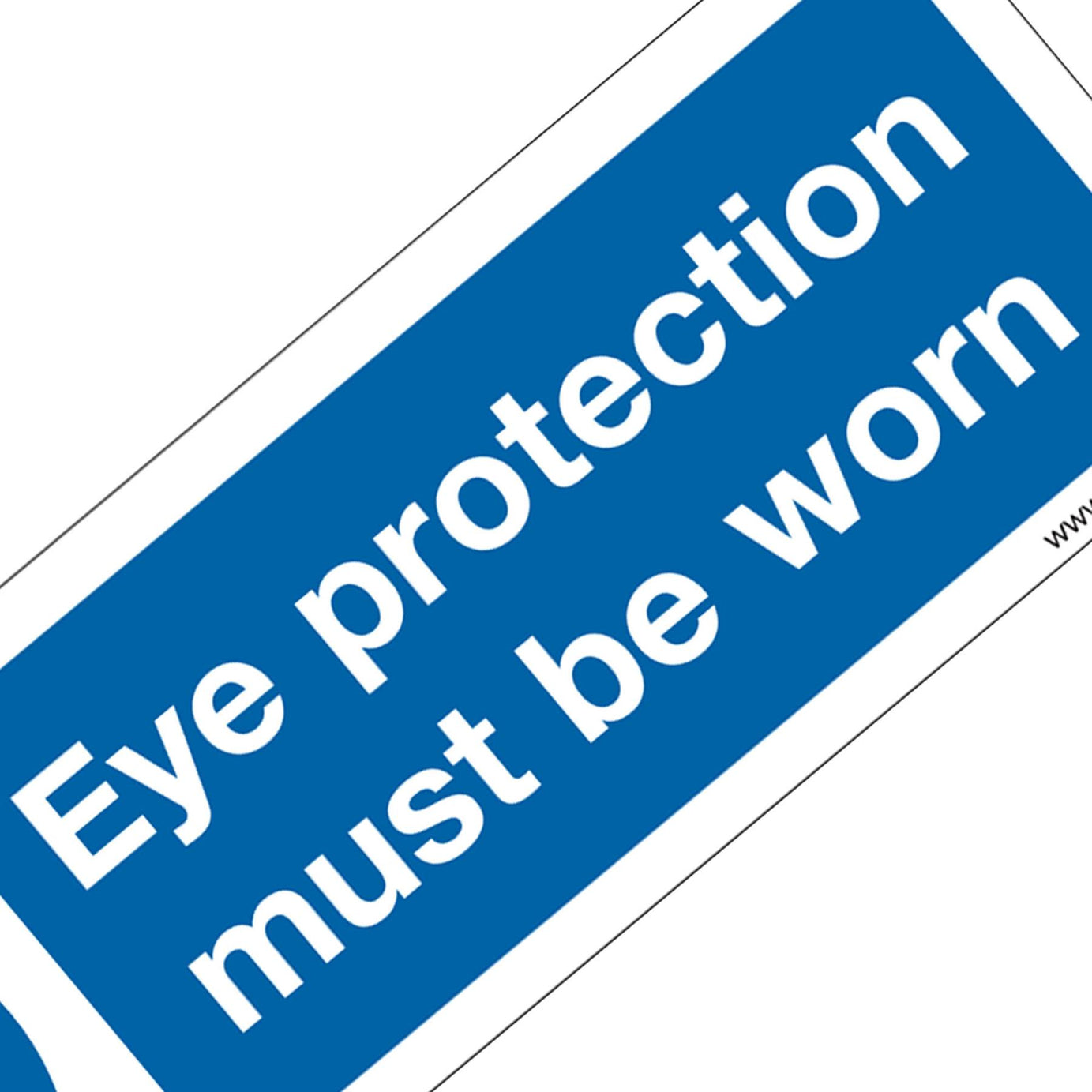 Mandatory Safety Sign - Eye Protection Must Be Worn - Self-Adhesive Vinyl