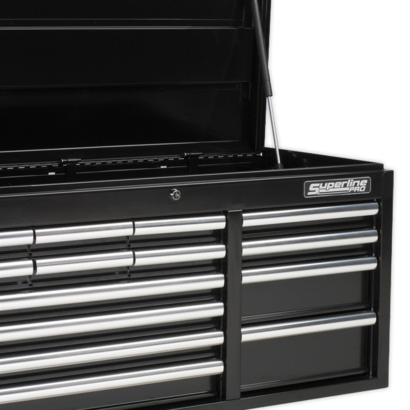 Sealey Topchest 14 Drawer Ball Bearing Slides Heavy-Duty - Black