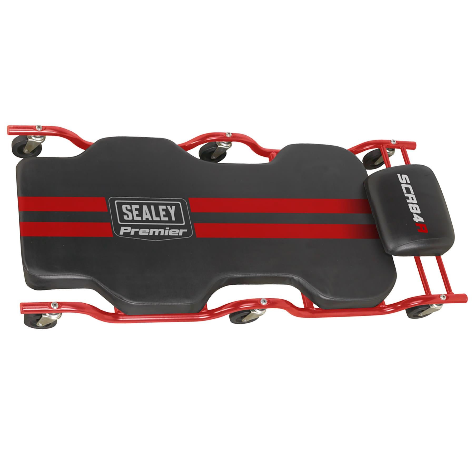 Sealey Steel Creeper with 6 Wheels & Headrest Deluxe