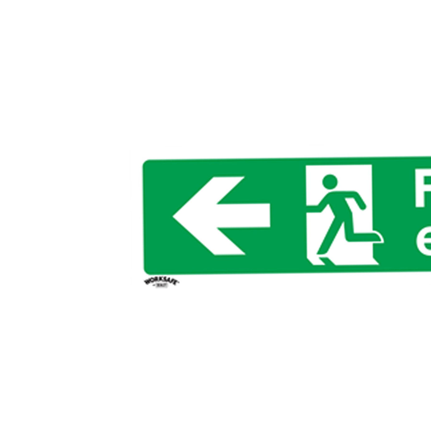 Safety Sign - Fire Exit (Left) - Rigid Plastic - Pack of 10. Sealey