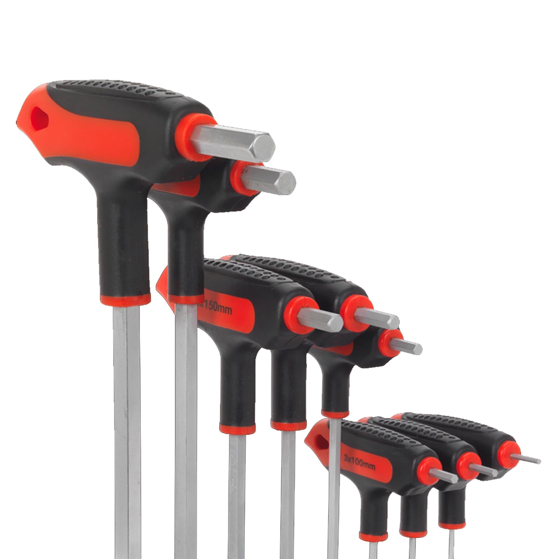 Sealey Ball-End Hex Key Set 8pc T-Handle Metric