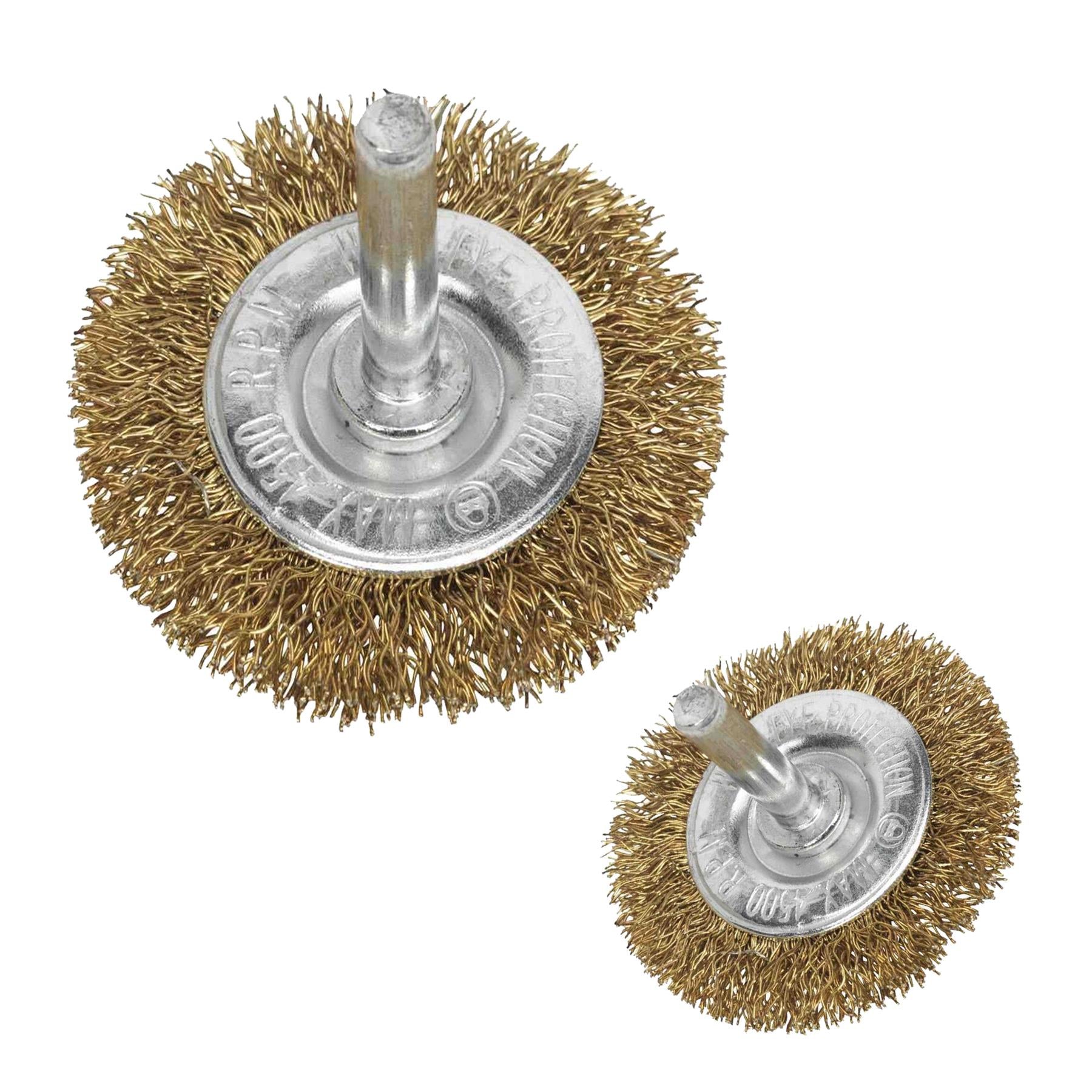 Sealey Flat Wire Brush 50mm with 6mm Shaft