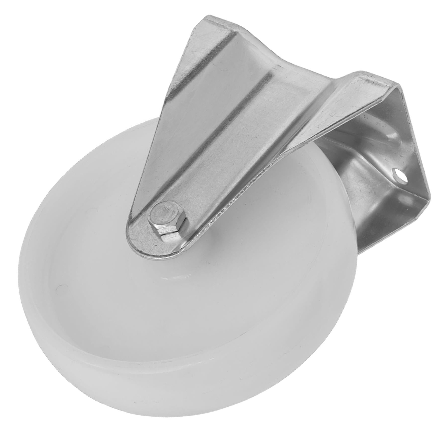 Sealey Heavy-Duty Nylon Castor Wheel Fixed Plate 80mm