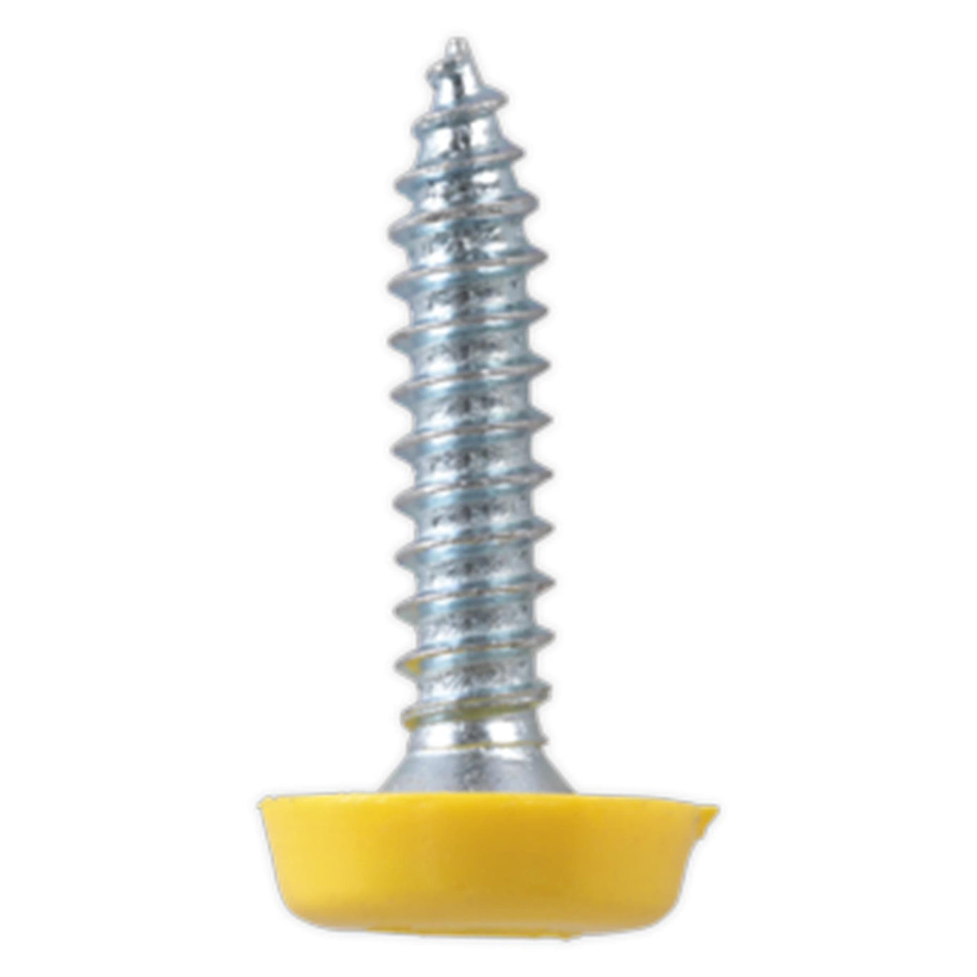 Sealey Numberplate Screw Plastic Head 4.8 x 24mm Yellow Pk of 50