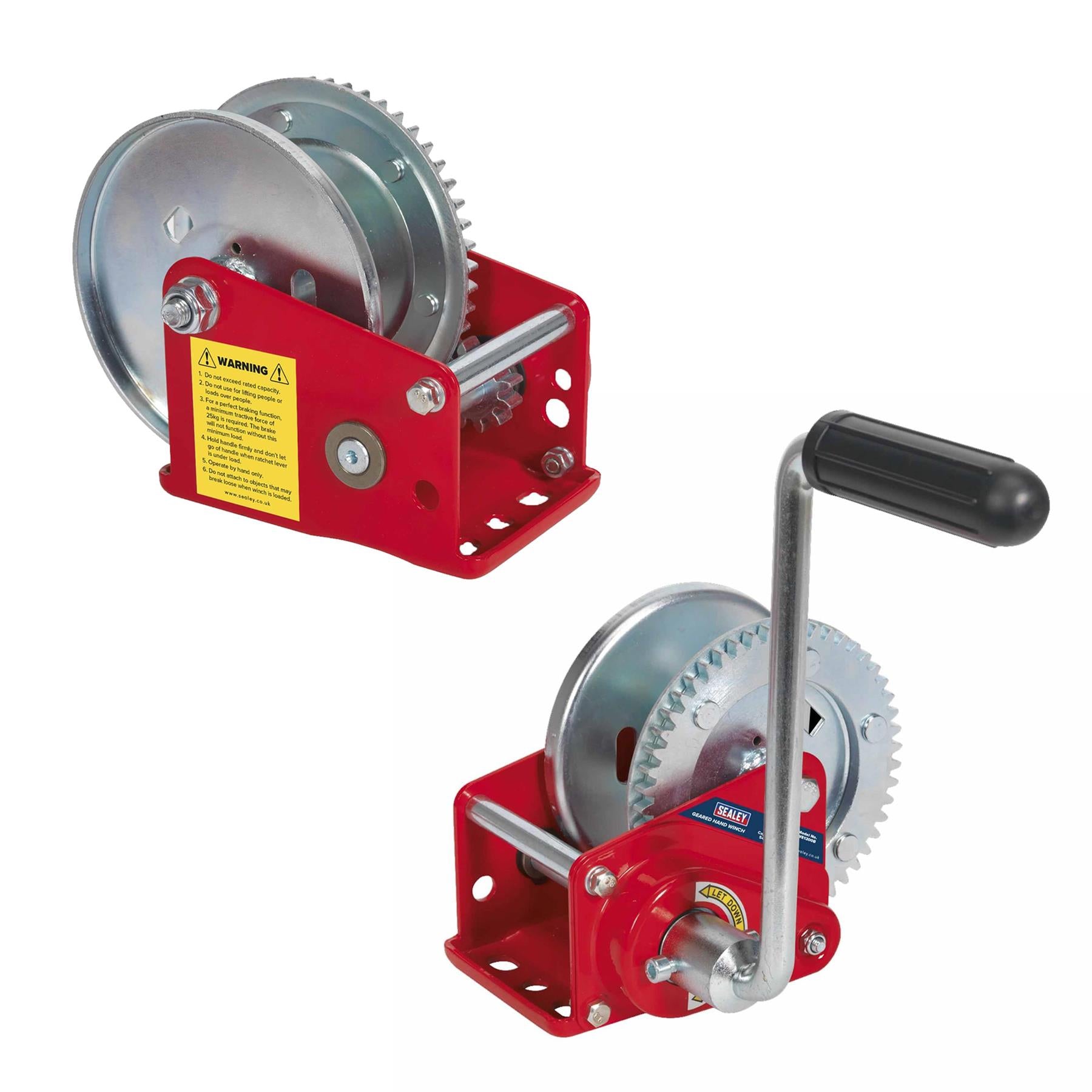Sealey Geared Hand Winch with Brake 540kg Capacity