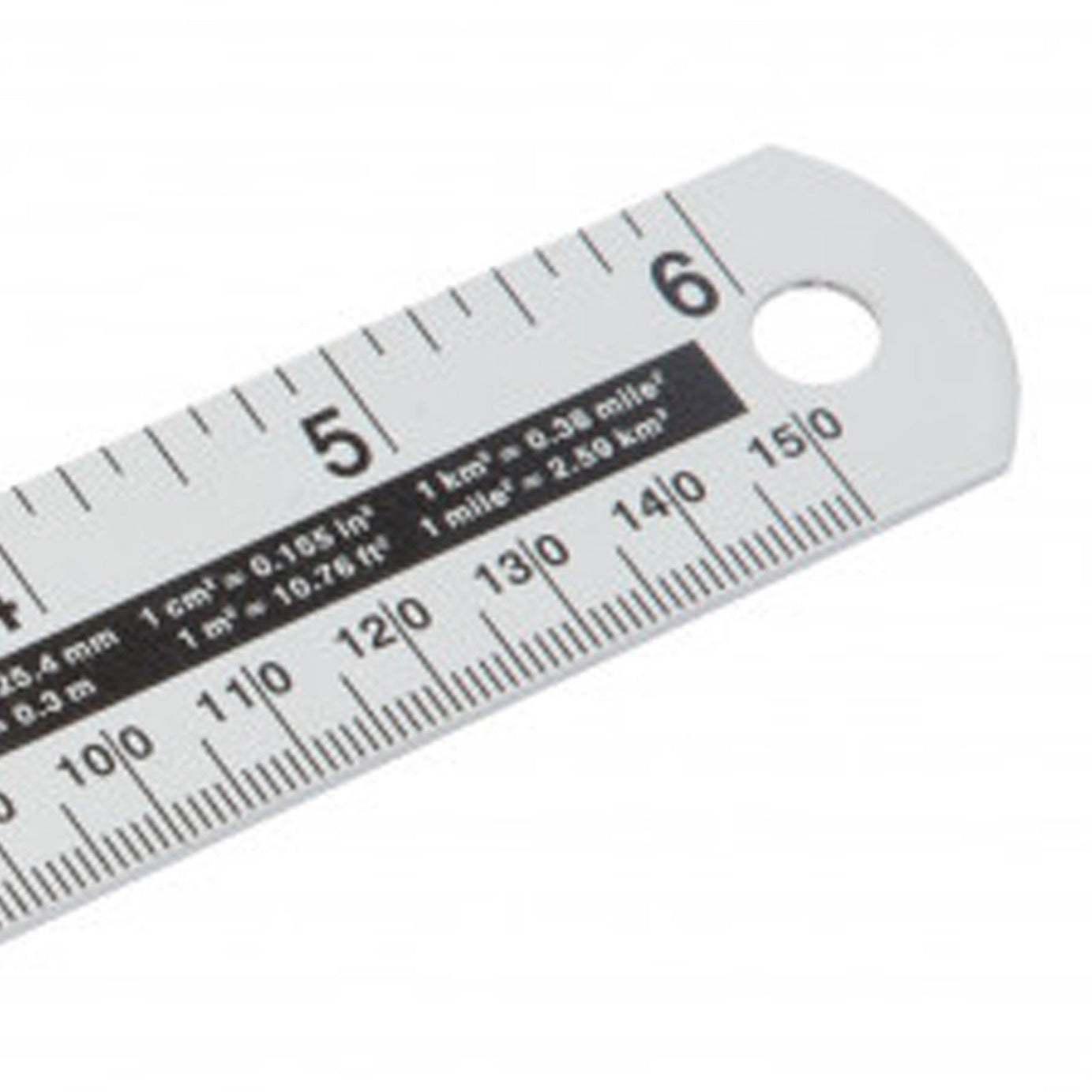 BlueSpot Aluminium Ruler Measure 6" Anodised Aluminium Light & Won't Rust