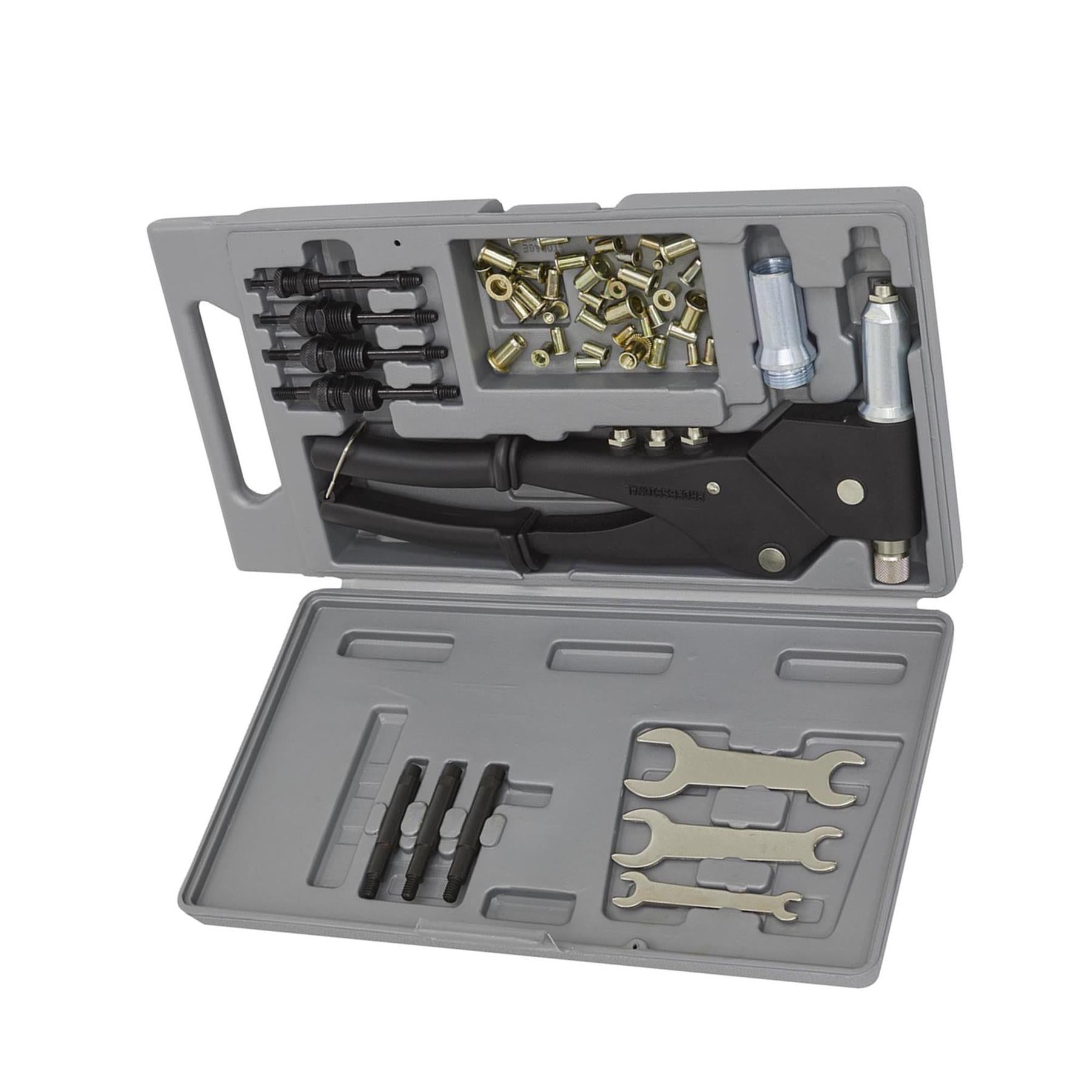 Sealey Blind Nut & Stud Riveting Kit Rivet Rivetner Rivnut Gun Mandrels