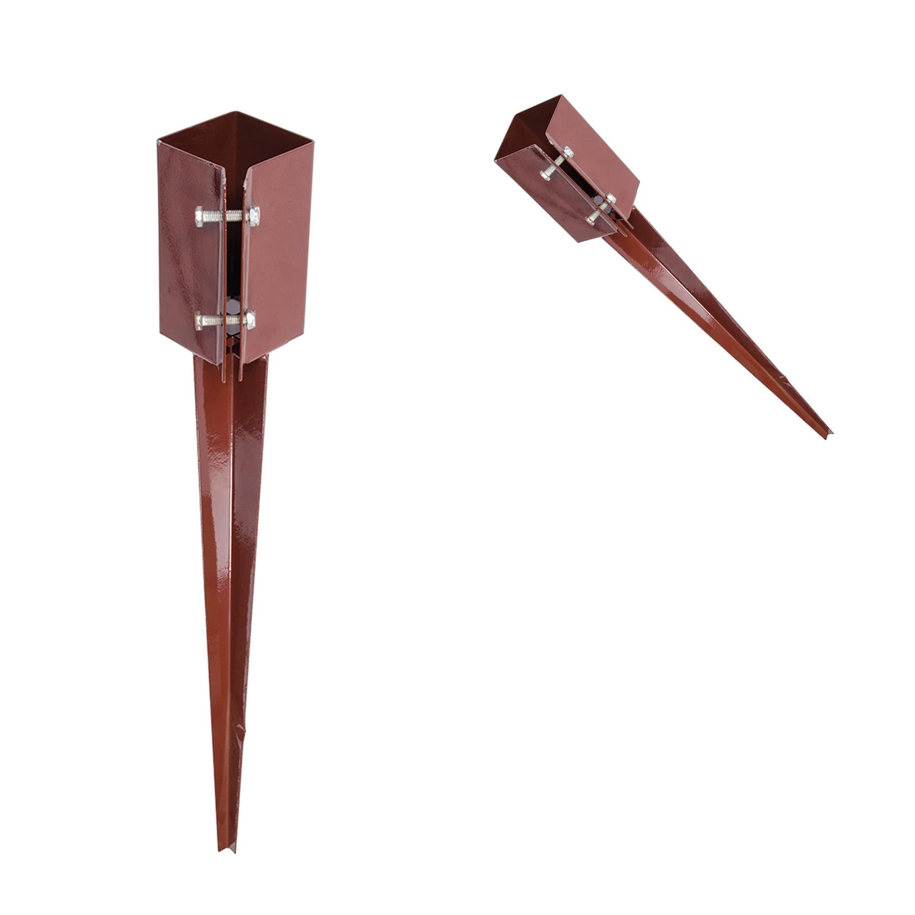 Fence Post Spike Support Holders Drive Down 750mm 3" 75 mm Like Metpost Holder 4PC