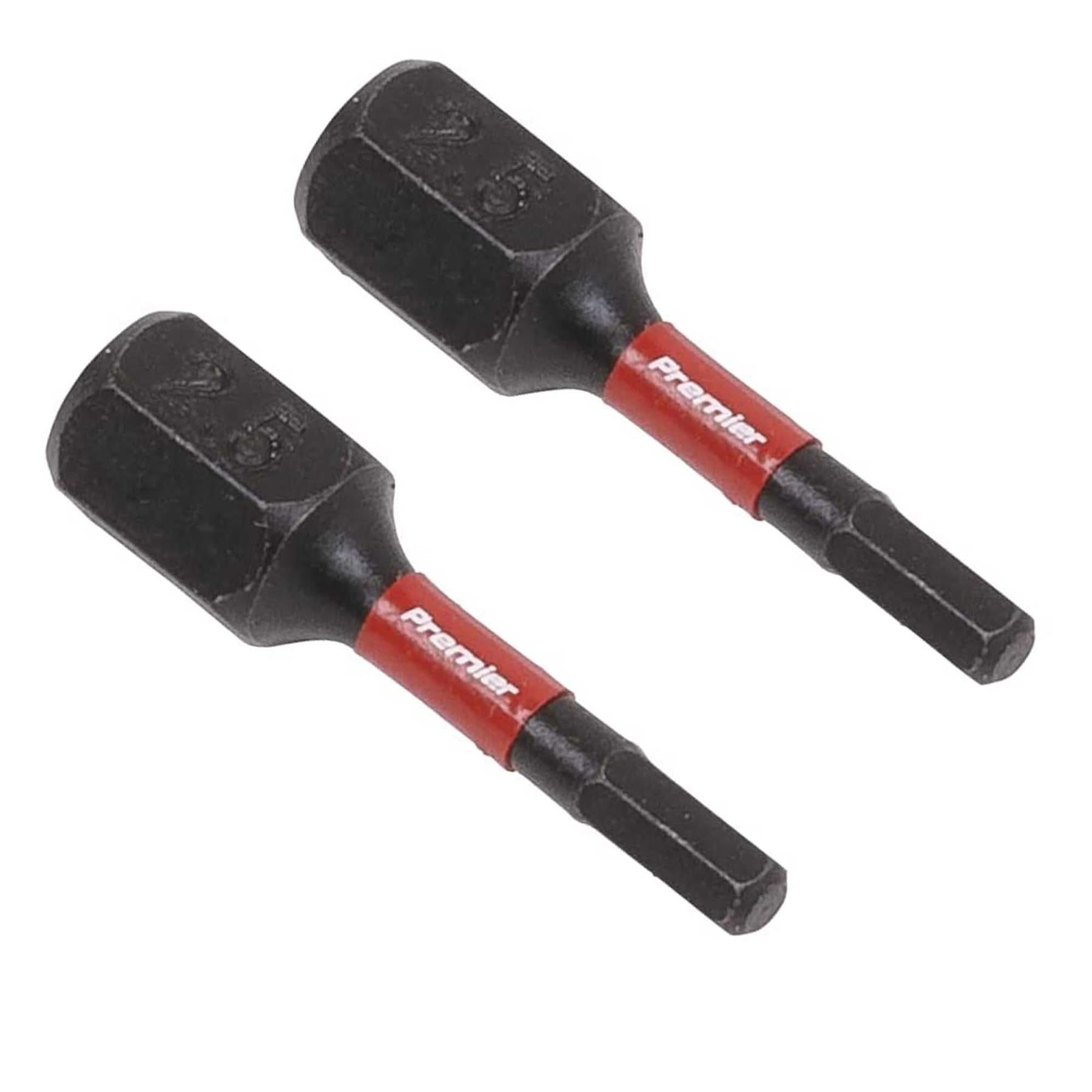 Hex 2.5mm Impact Power Tool Bits 25mm - 3pc