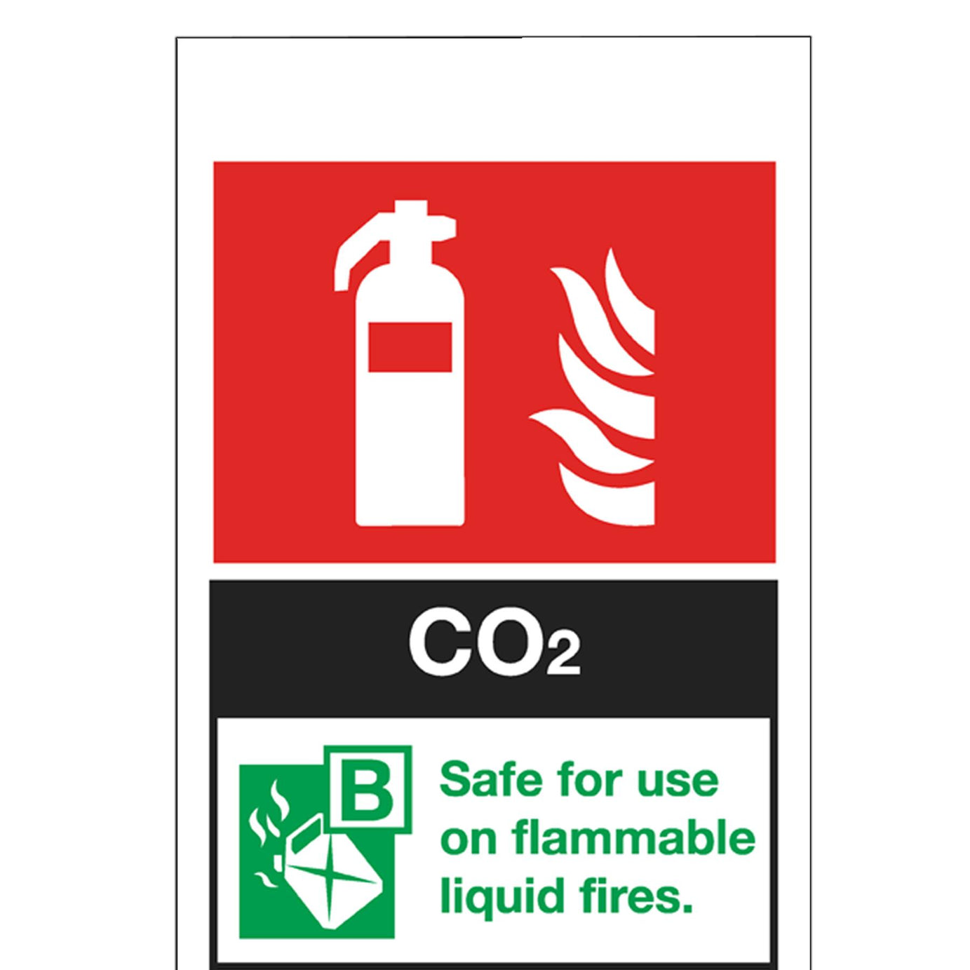 Safe Conditions Safety Sign - CO2 Fire Extinguisher - Self-Adhesive Vinyl