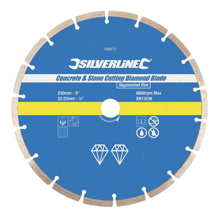 Hard Stone & Concrete Cutting Diamond Blade 230 x 22.23mm Concrete Bricks Stone Cutting