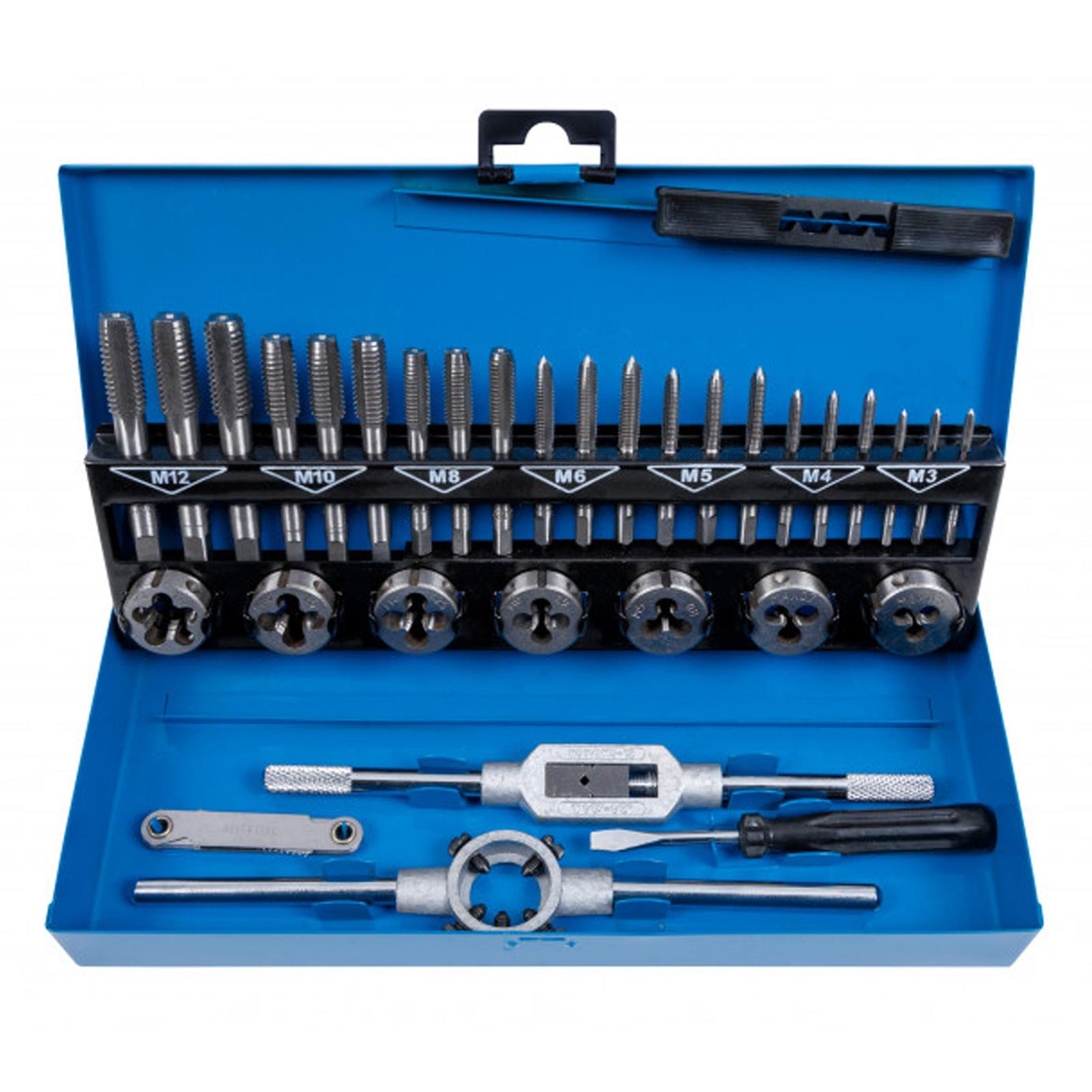 BlueSpot 32Pcs Metric Tap and Die Set M3-M12 Alloy Steel Remover Hand Tools