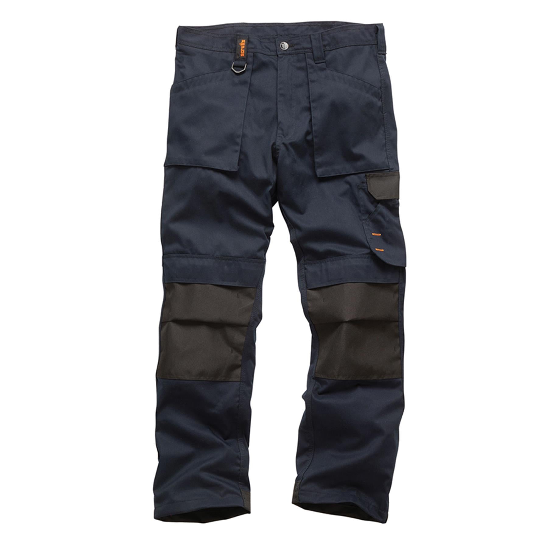 Scruffs Worker Trousers | Trade Hard Wearing Work Trousers NAVY (34R)
