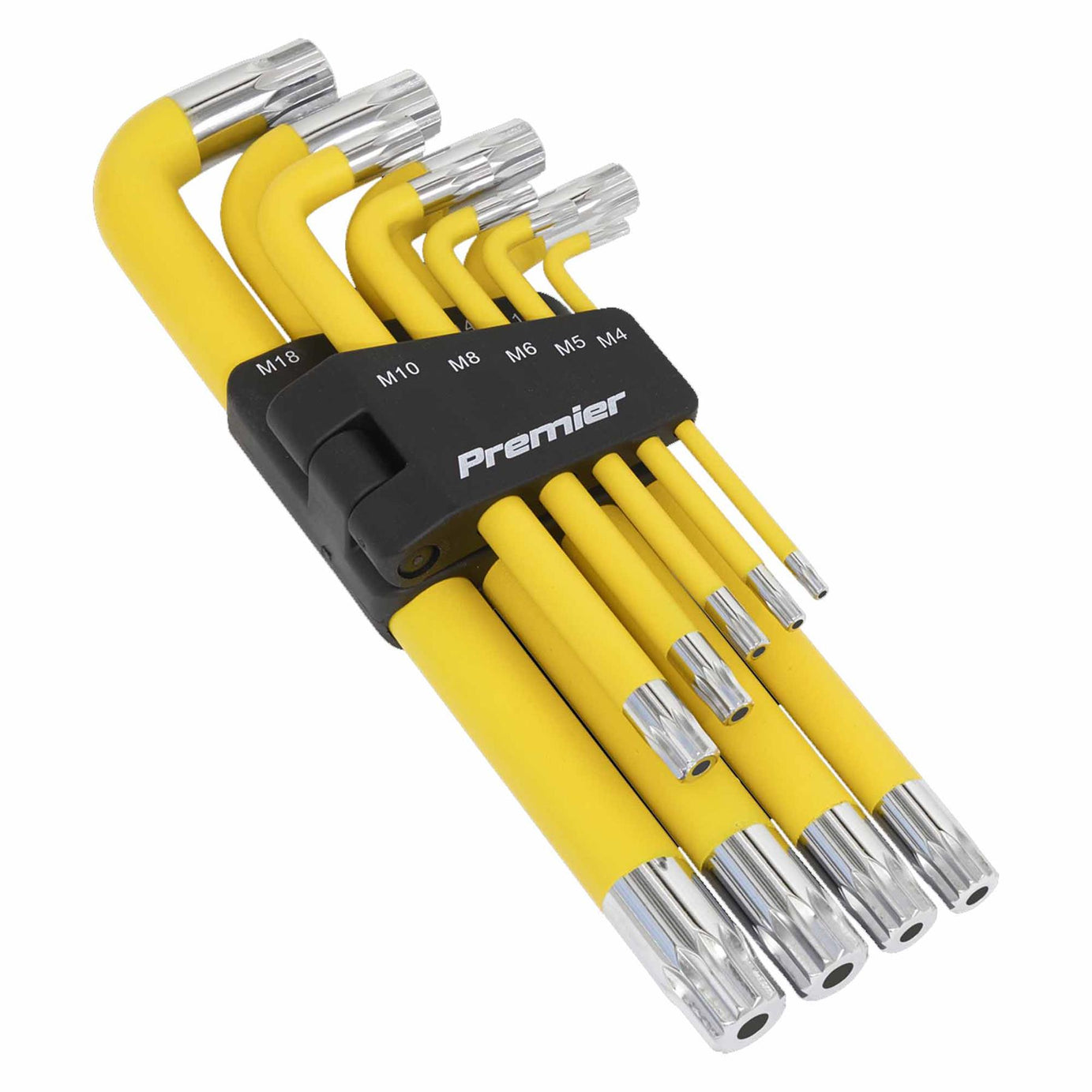 Sealey Long Jumbo Spline Key Set 9pc Anti-Slip