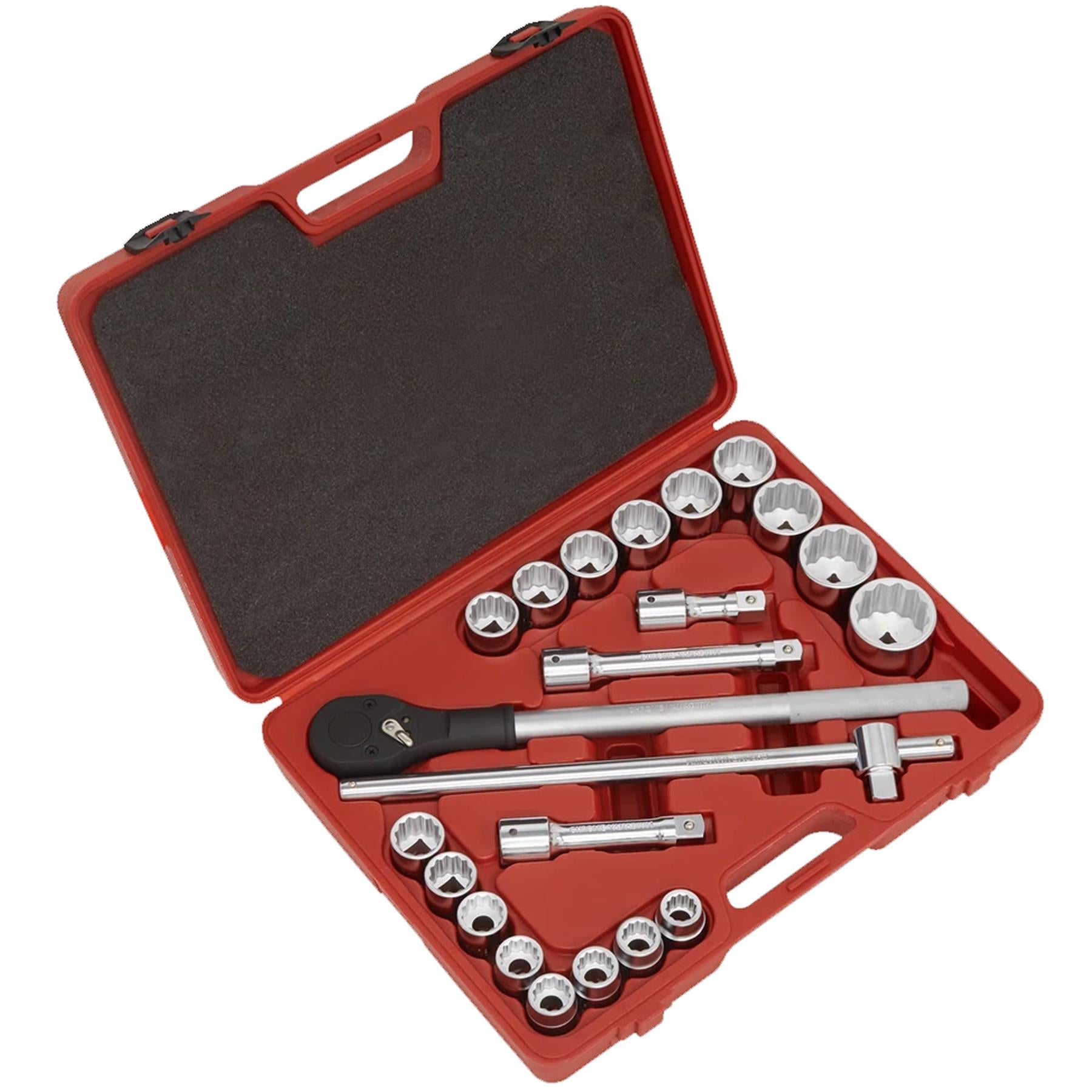 Sealey Socket Set 22pc 3/4"Sq Drive 12-point WallDrive Metric