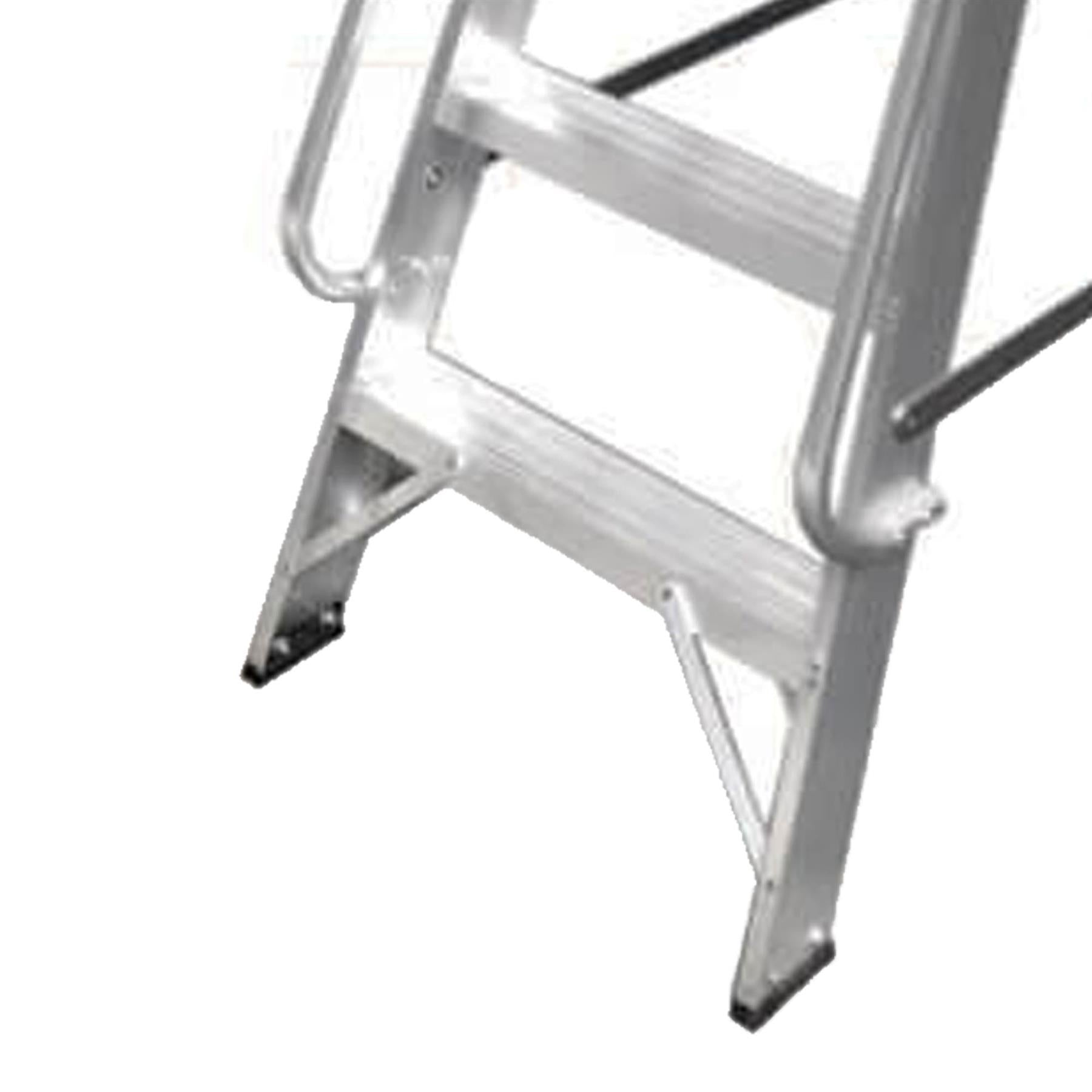 Dapetz PRo 4 Tread Aluminium Wide Platform Step Ladder 2.25m, With Handrail
