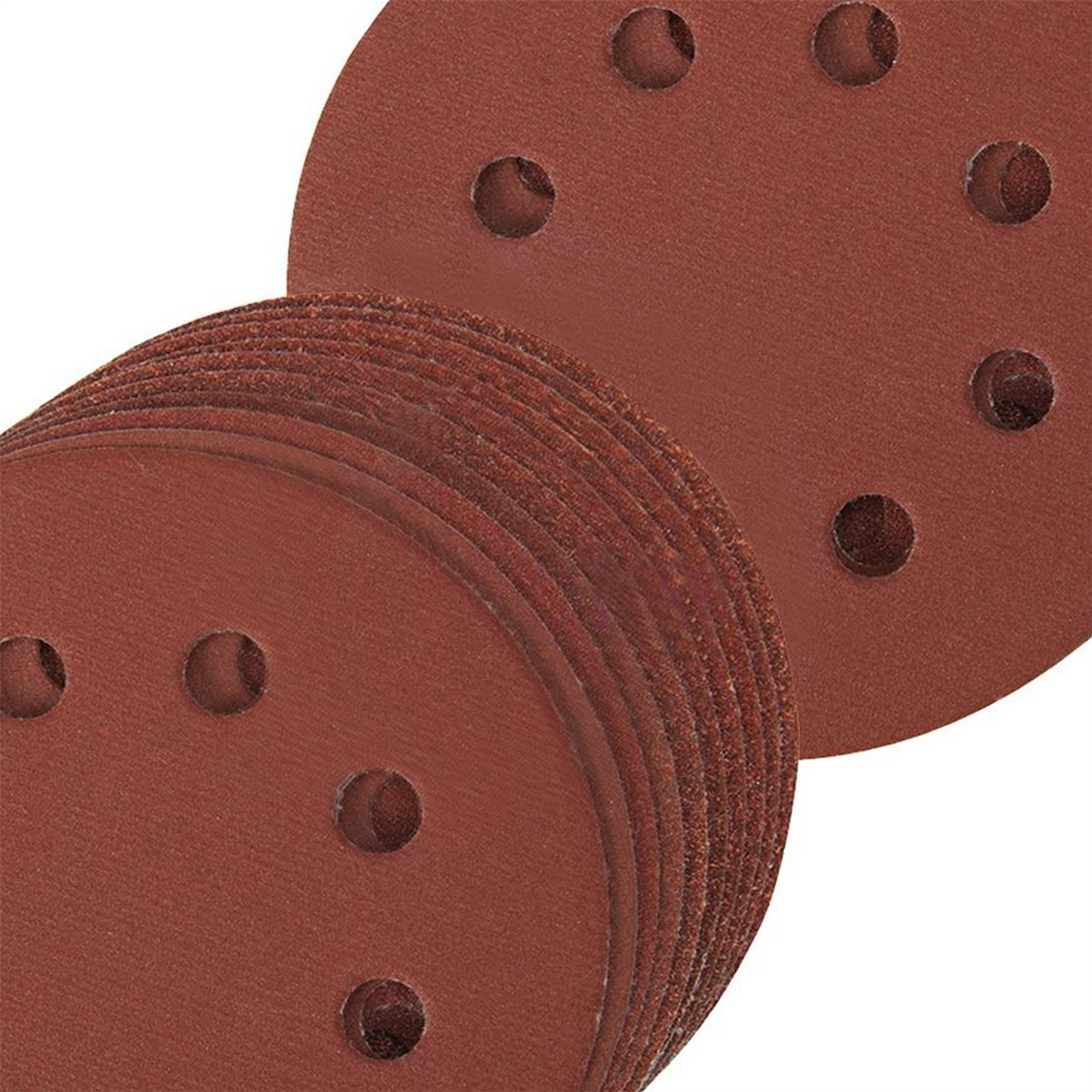 60 Pk Punched Sanding Discs 115mm Hook & Loop Aluminium Oxide Resin Bond
