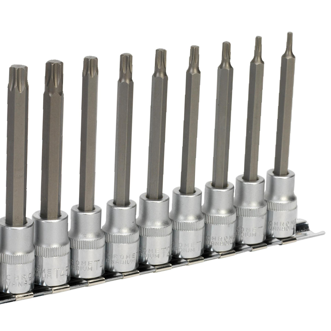 Sealey TRX-Star* Socket Bit Set 10pc 3/8"Sq Drive 100mm