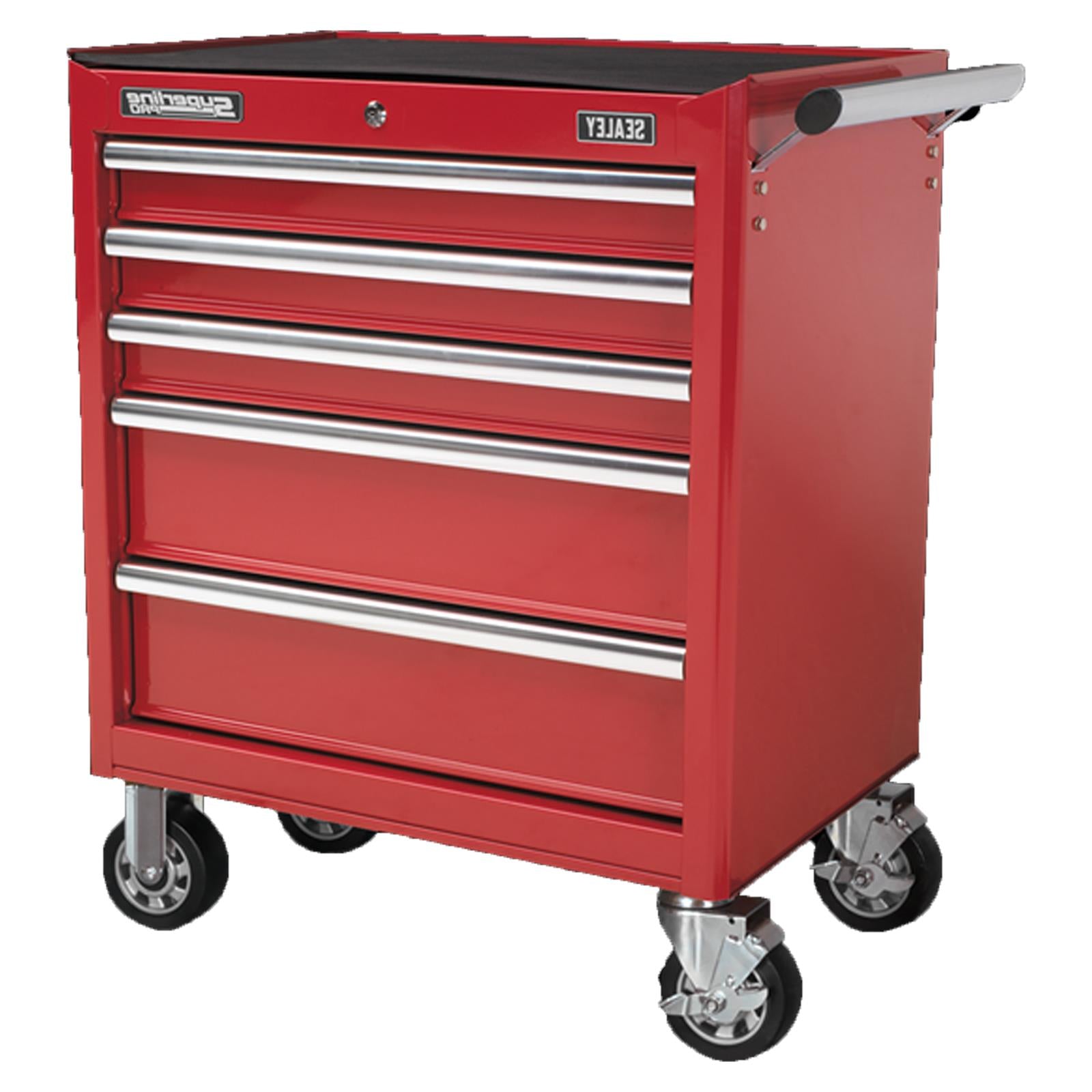 Rollcab 5 Drawer With Ball Bearing Slides - Red From Sealey AP33459 Syd