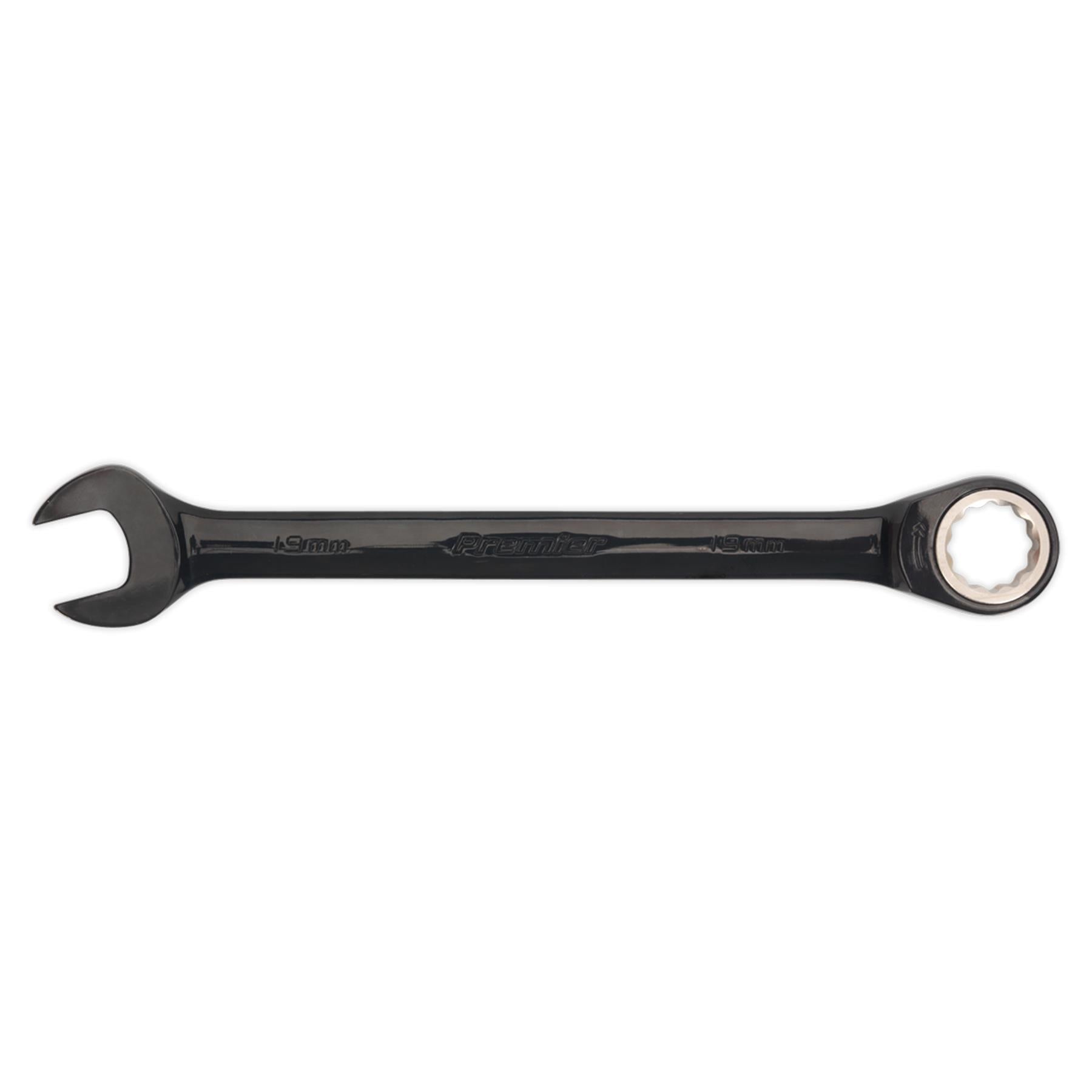 Sealey Combination Ratchet Spanner Set 7pc Black Series Metric