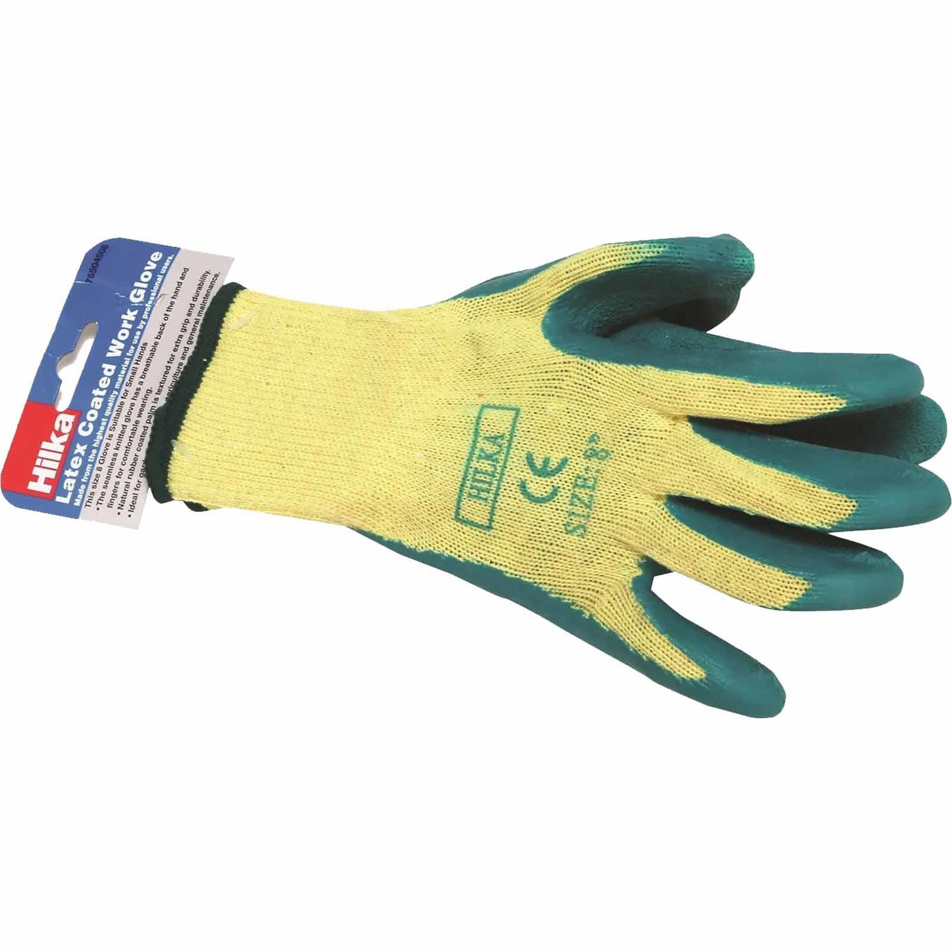 Green Latex Coated Work Gloves