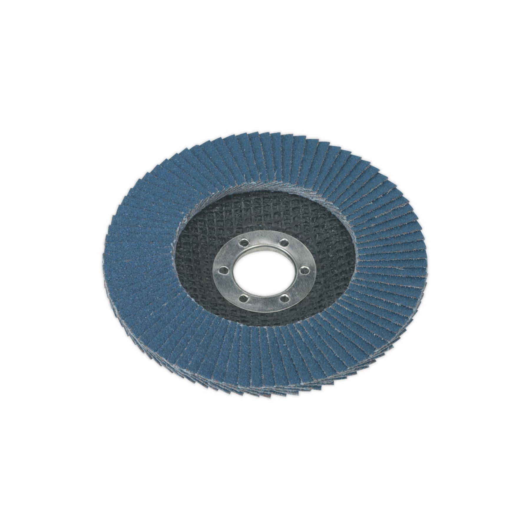 Sealey Flap Disc Zirconium Ø115mm Ø22mm Bore 80Grit