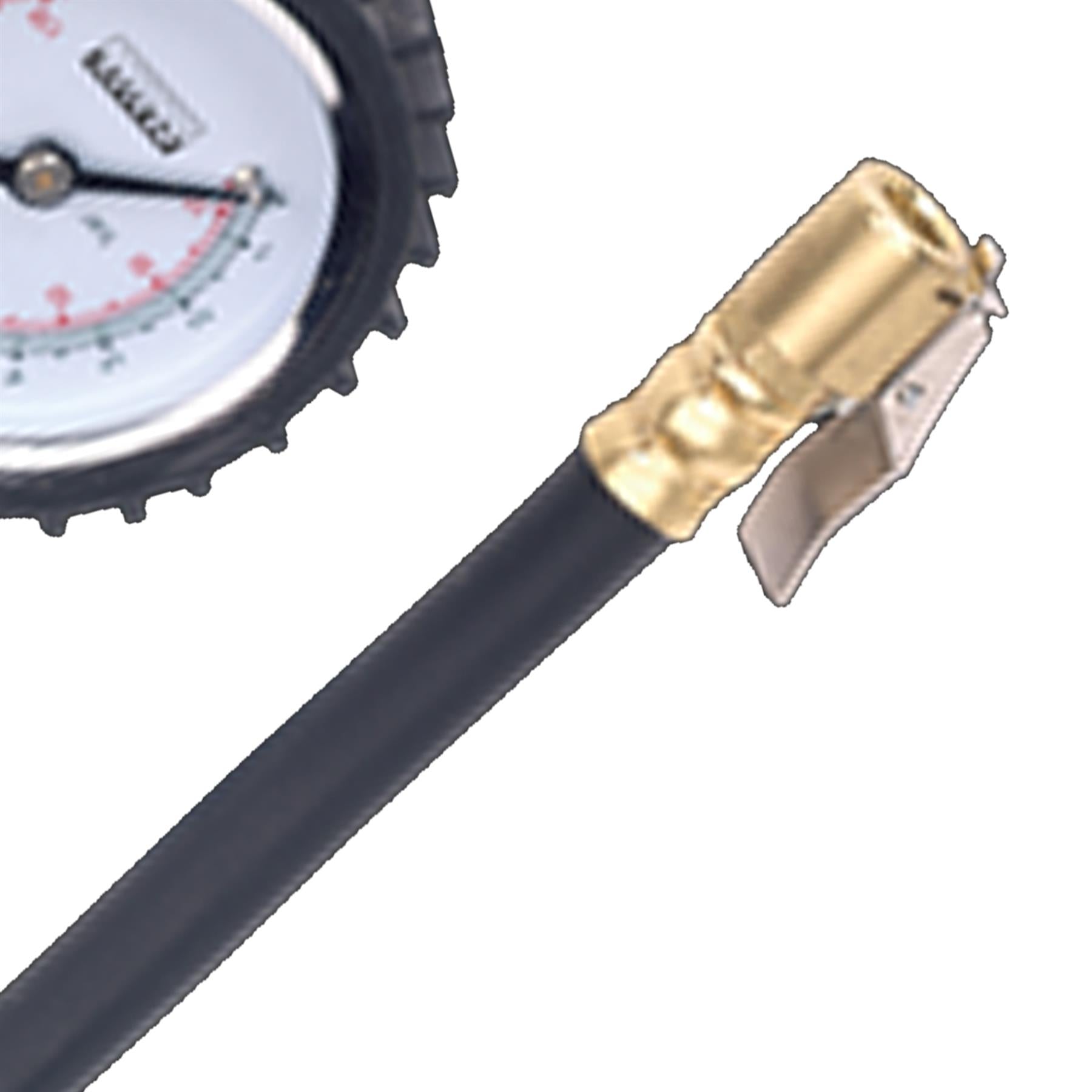 Sealey Tyre Pressure Gauge with Clip-On Chuck 0-7bar(0-100psi)