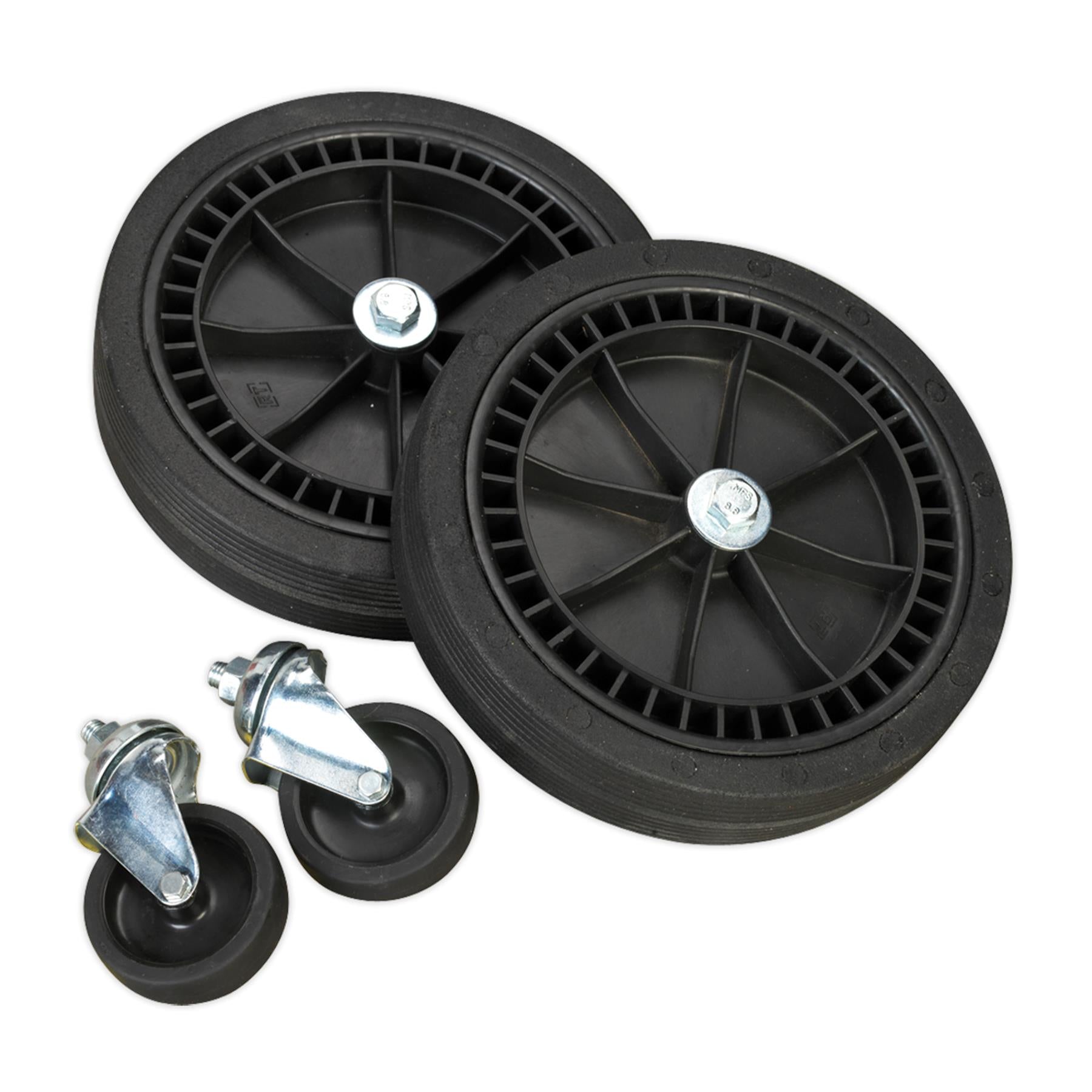 Sealey Wheel Kit For Fixed Compressors - 2 Castors & 2 Fixed Wheels Compressor