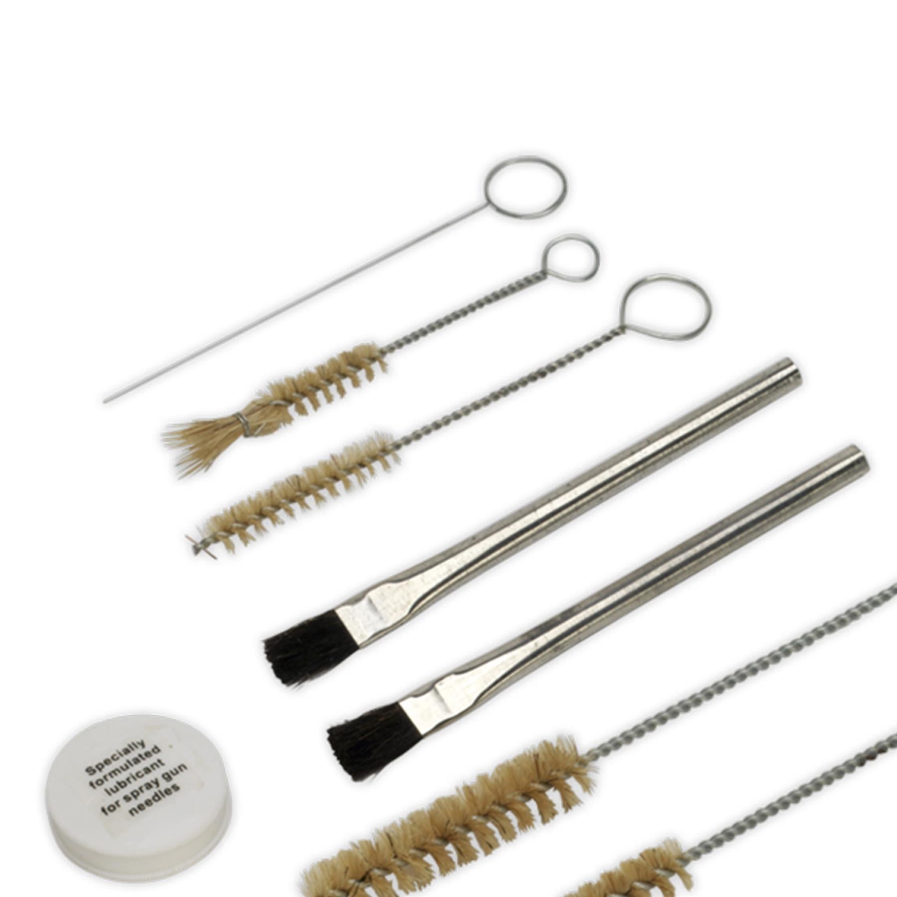 Sealey Spray Gun Cleaning Set Various Sized Brushes And Probes 20Pc